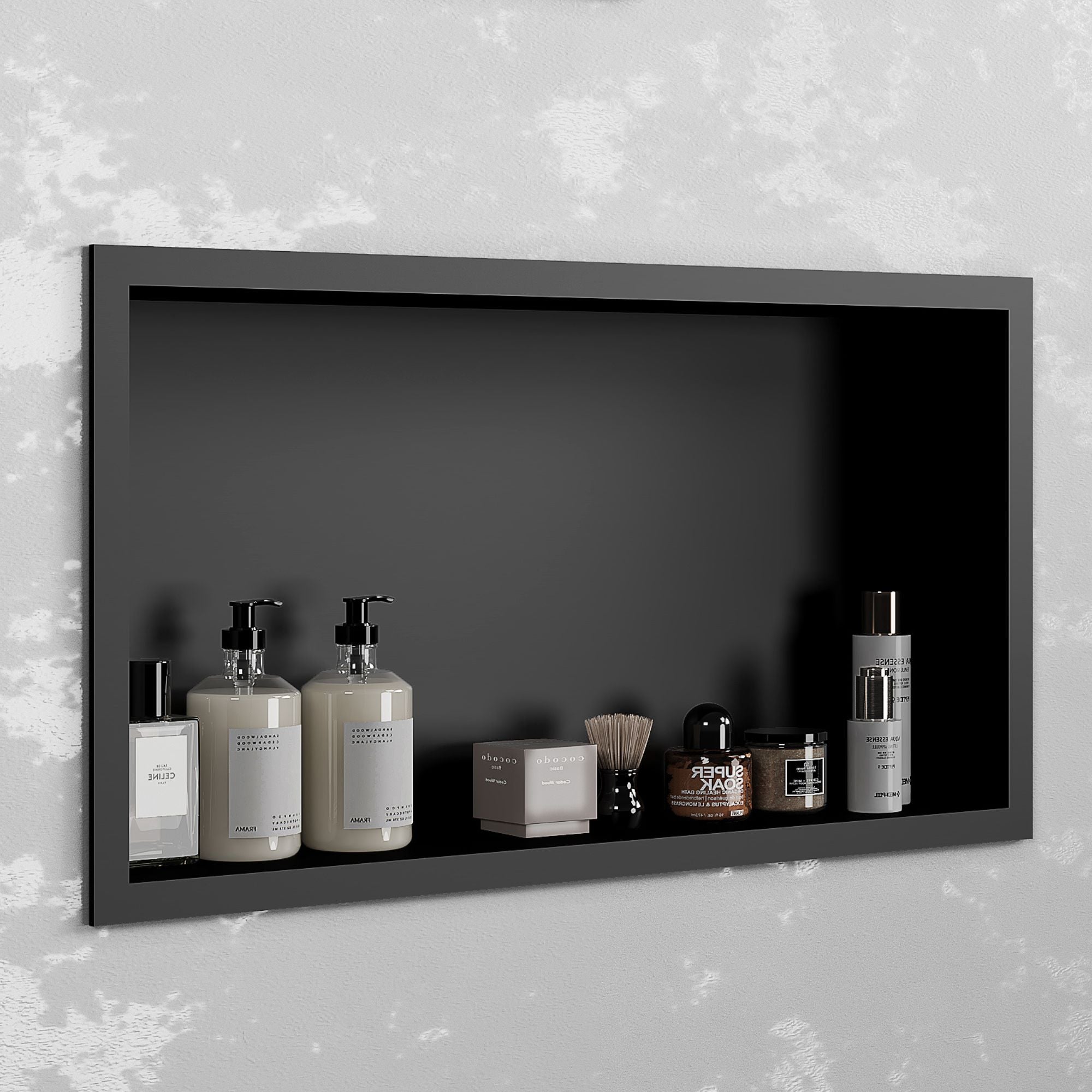 Camden Shower Niche 600x300mm Black