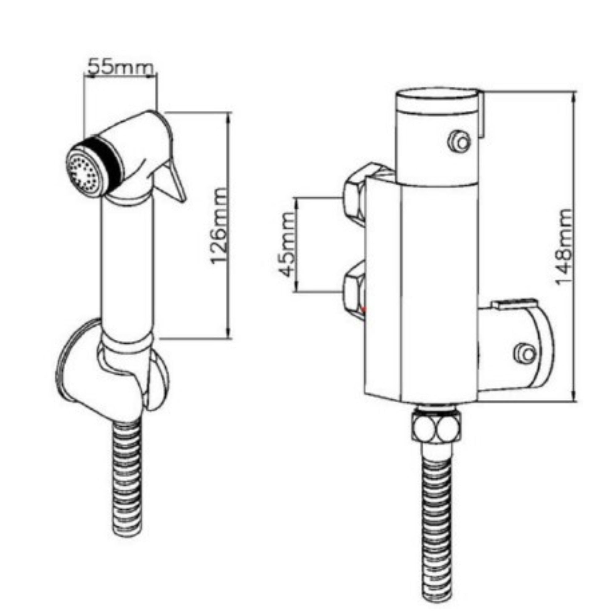 Camden Thermostatic Douche Bidet Kit