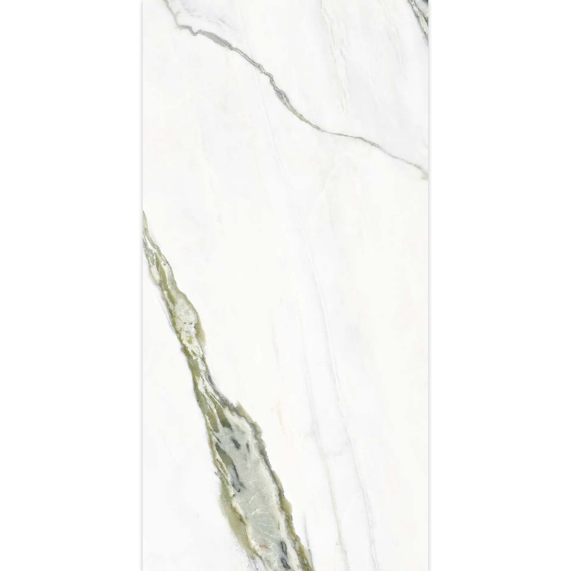 charm experience calacatta green marble effect porcelain tile 60x120cm matt