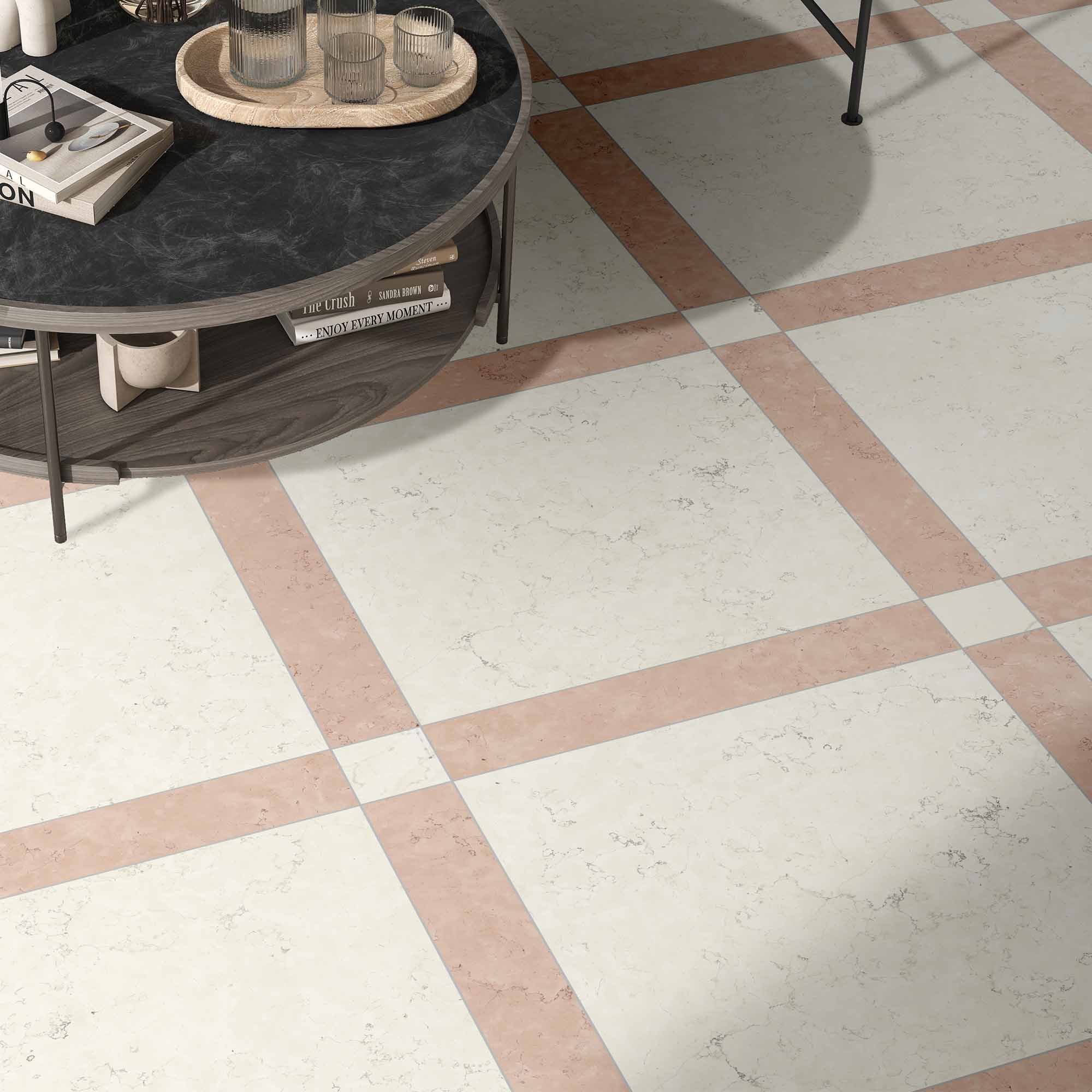 chester bianco di asiago marble effect porcelain tile 7.5x7.5cm matt