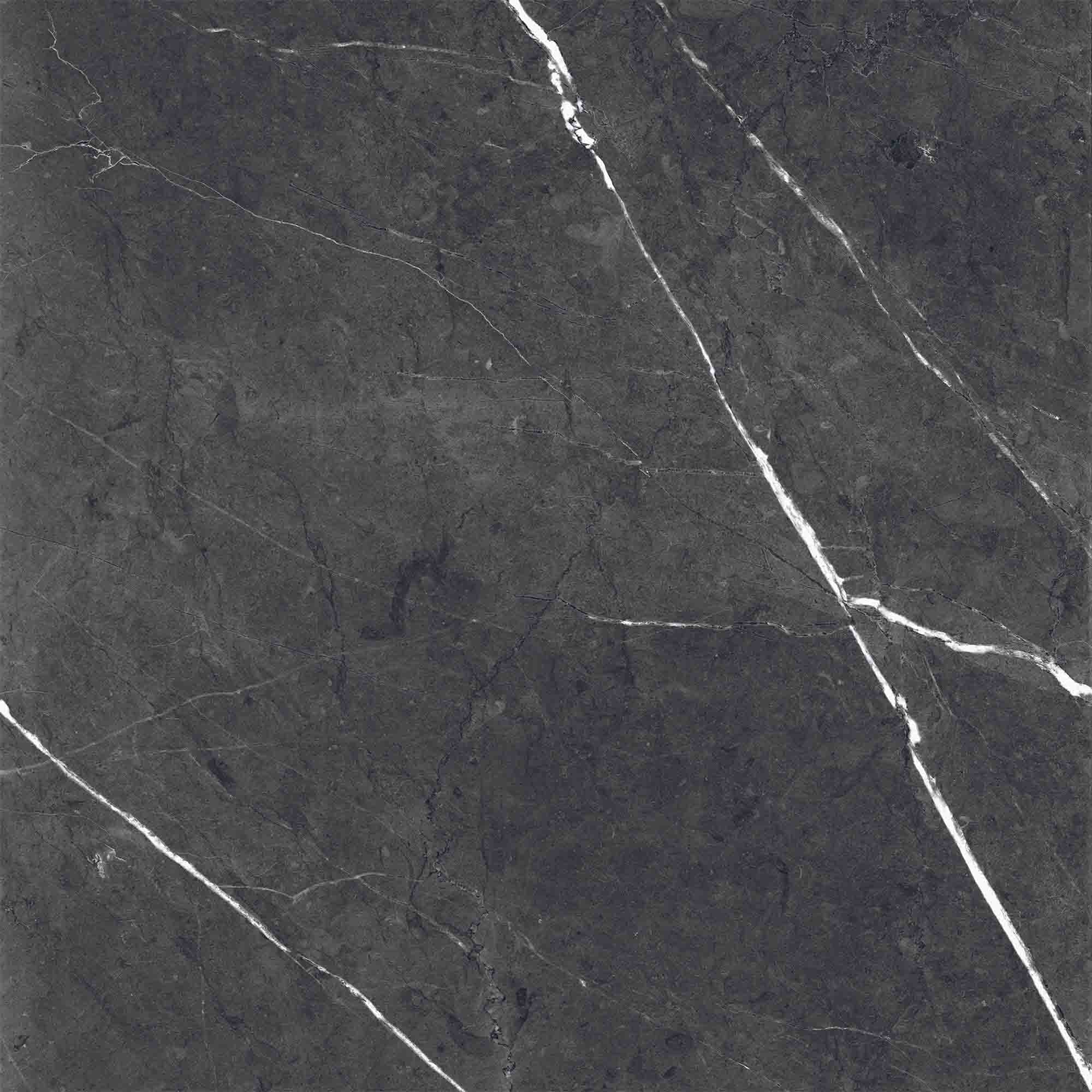 Chester Nero Marquina Marble Effect Porcelain Tile 10x10cm Matt