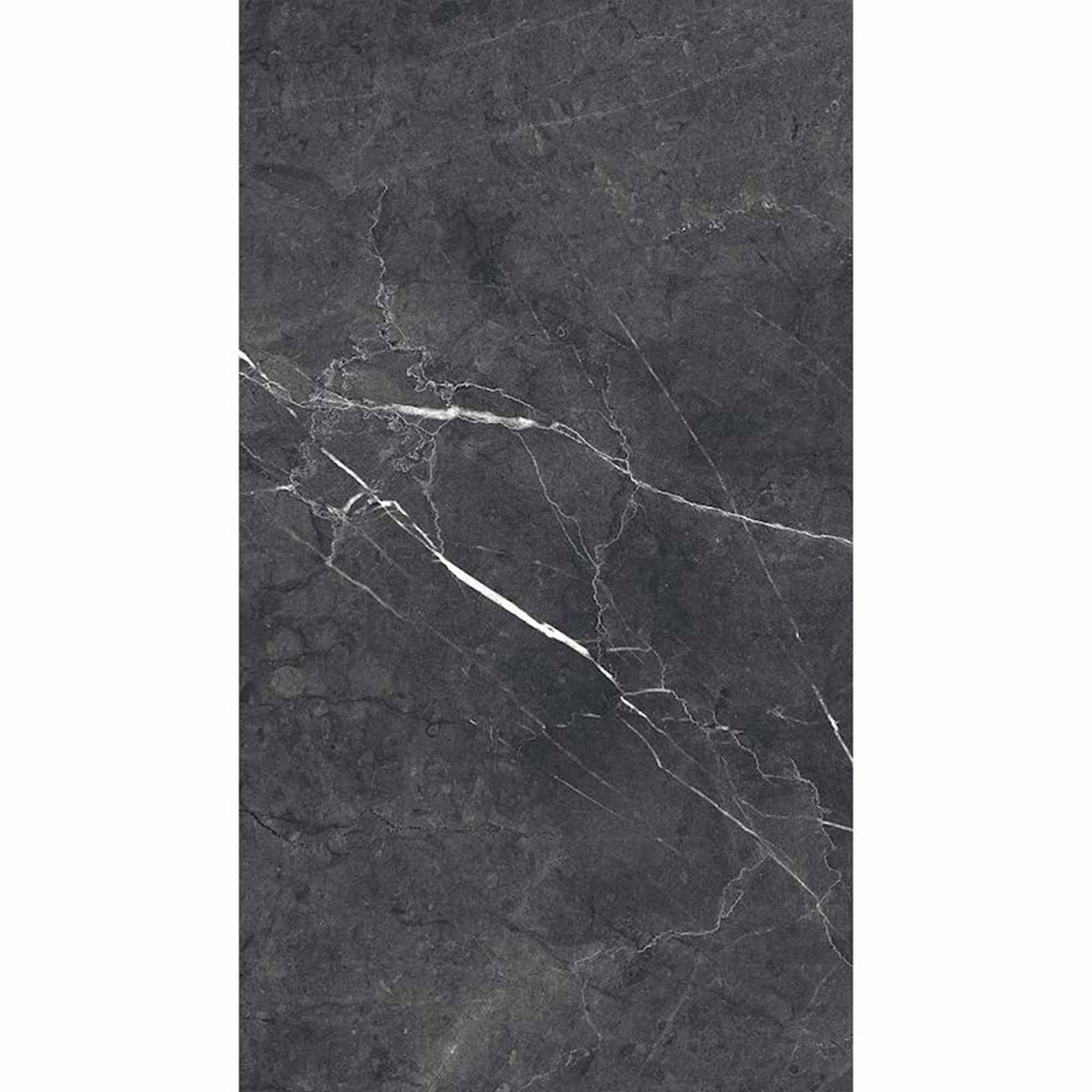 chester black marble effect porcelain tile 30x60cm matt