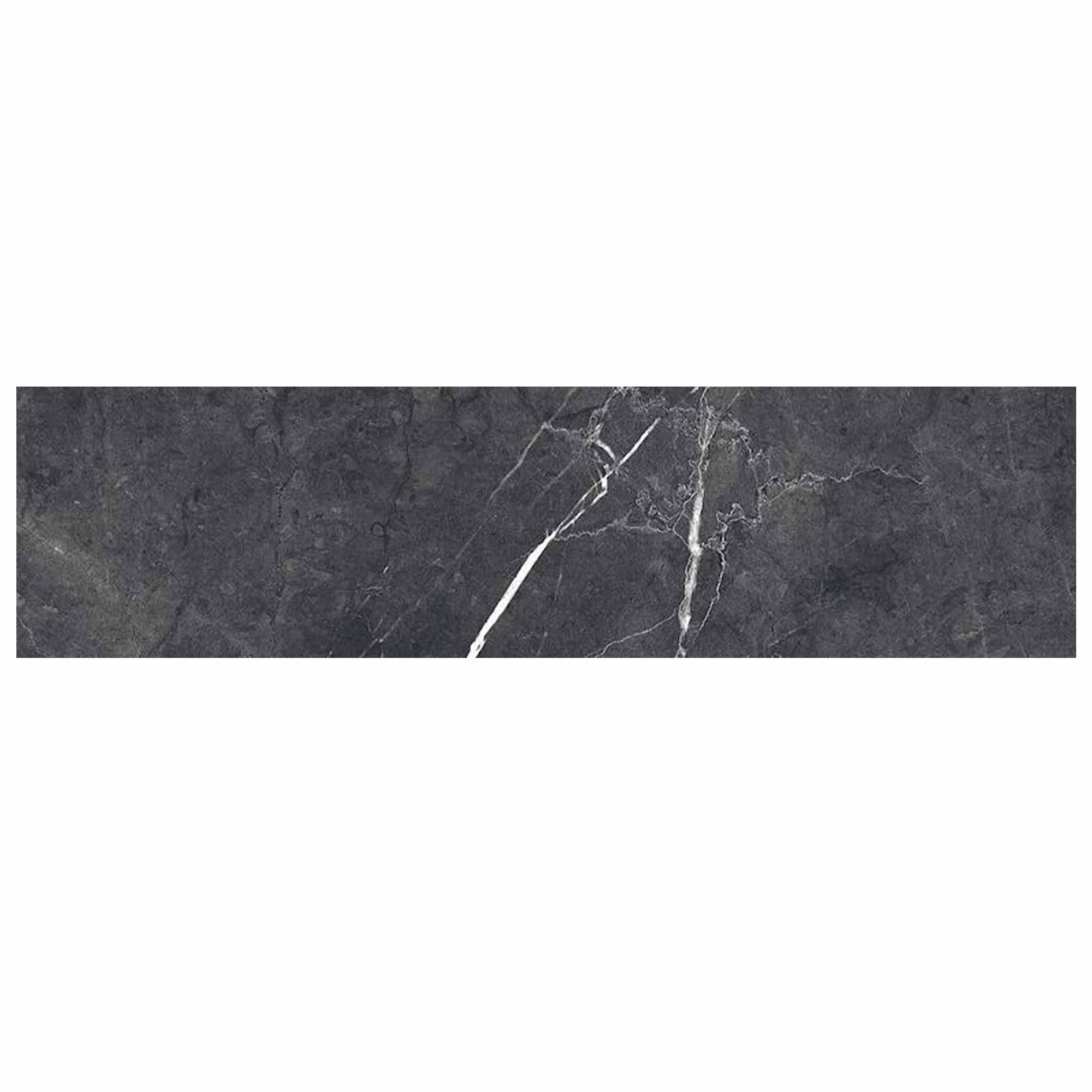 chester black marble effect porcelain tile 7.5x30cm matt