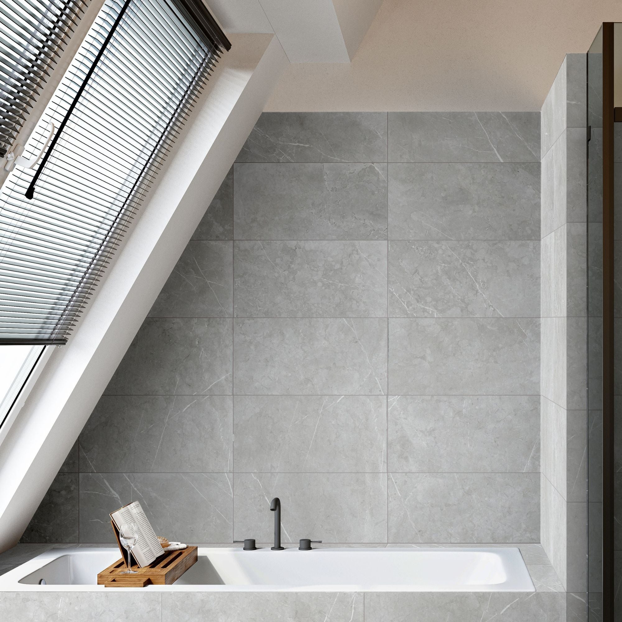 Chester Fior Di Pesco Marble Effect Porcelain Tile 30x60cm Matt Deluxe Bathrooms