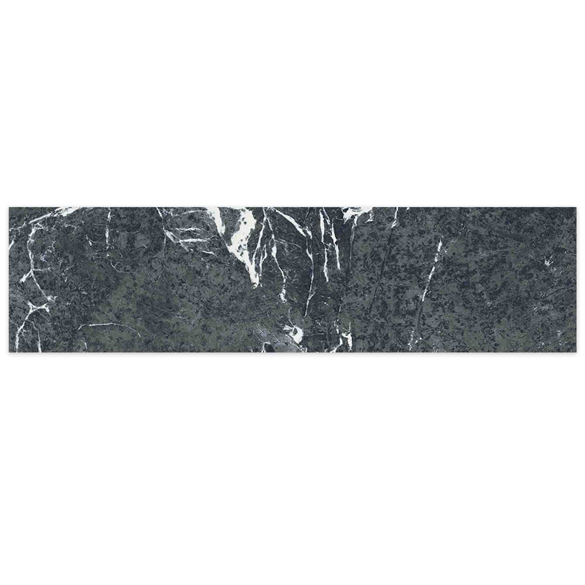 chester green marble effect porcelain tile 7.5x30cm matt