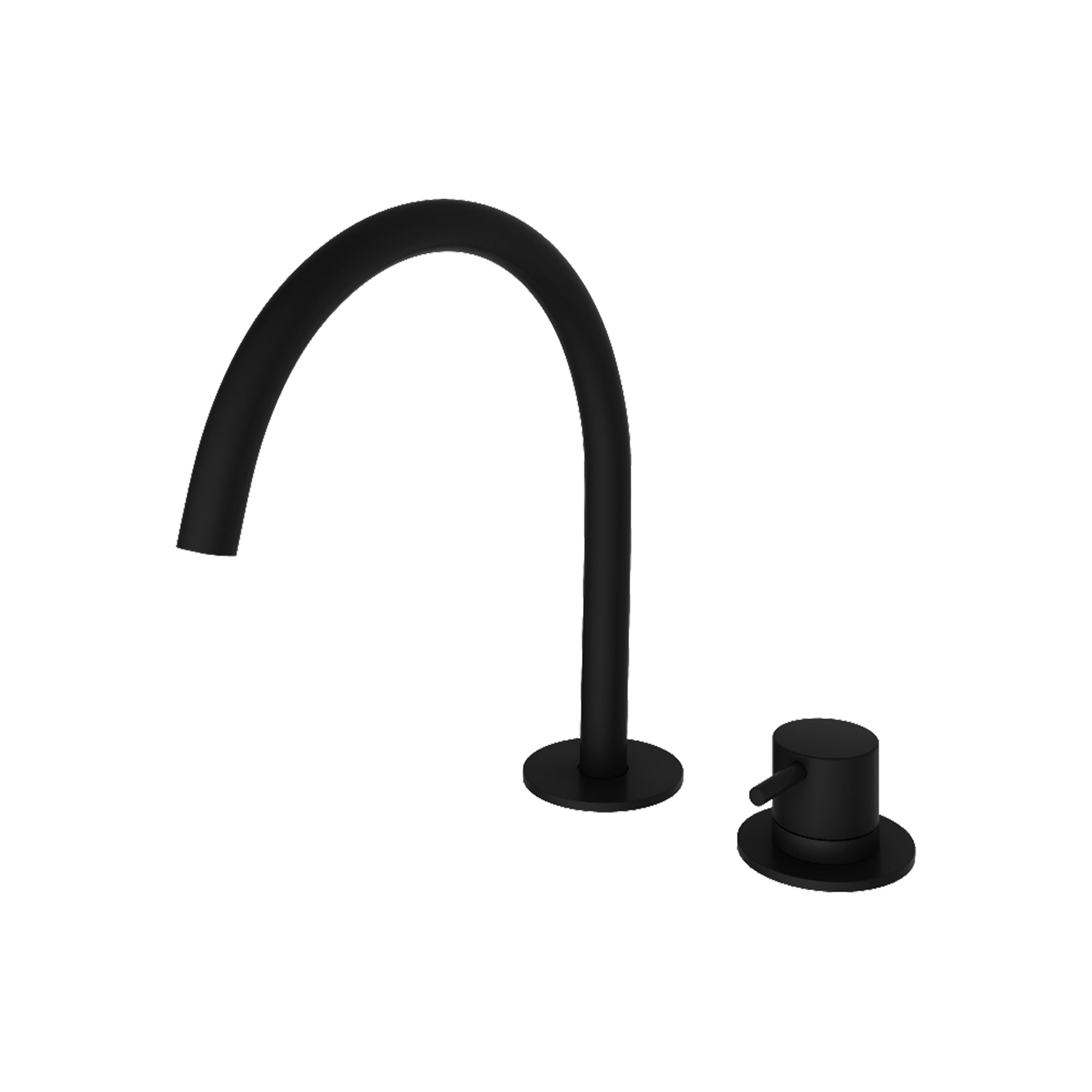 cobber 2 hole deck mounted basin mixer matt black