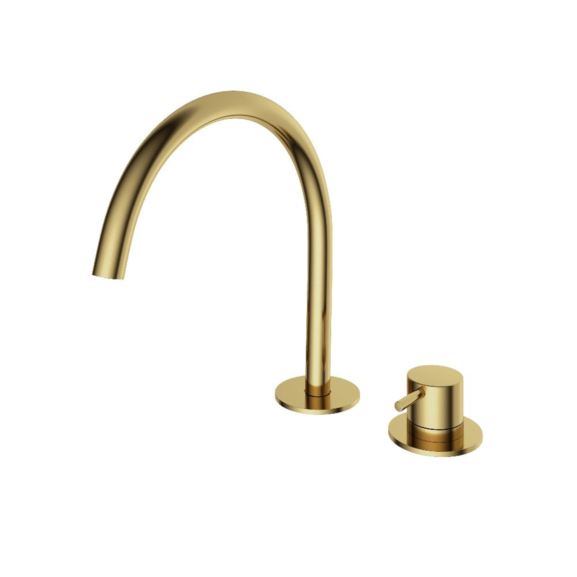 cobber 2 hole deck mounted basin mixer polished brass pvd