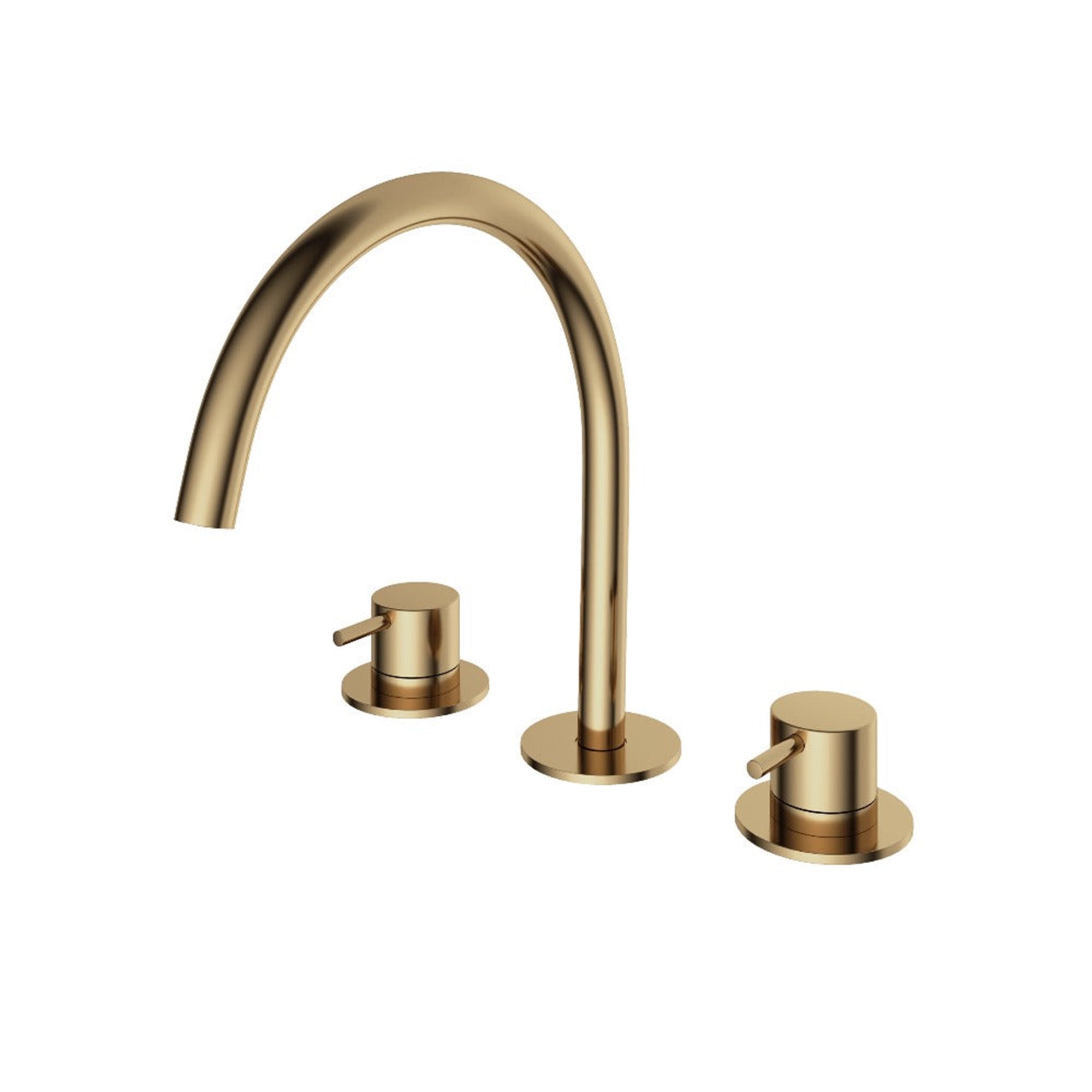 cobber 3 hole deck mounted basin mixer polished brass