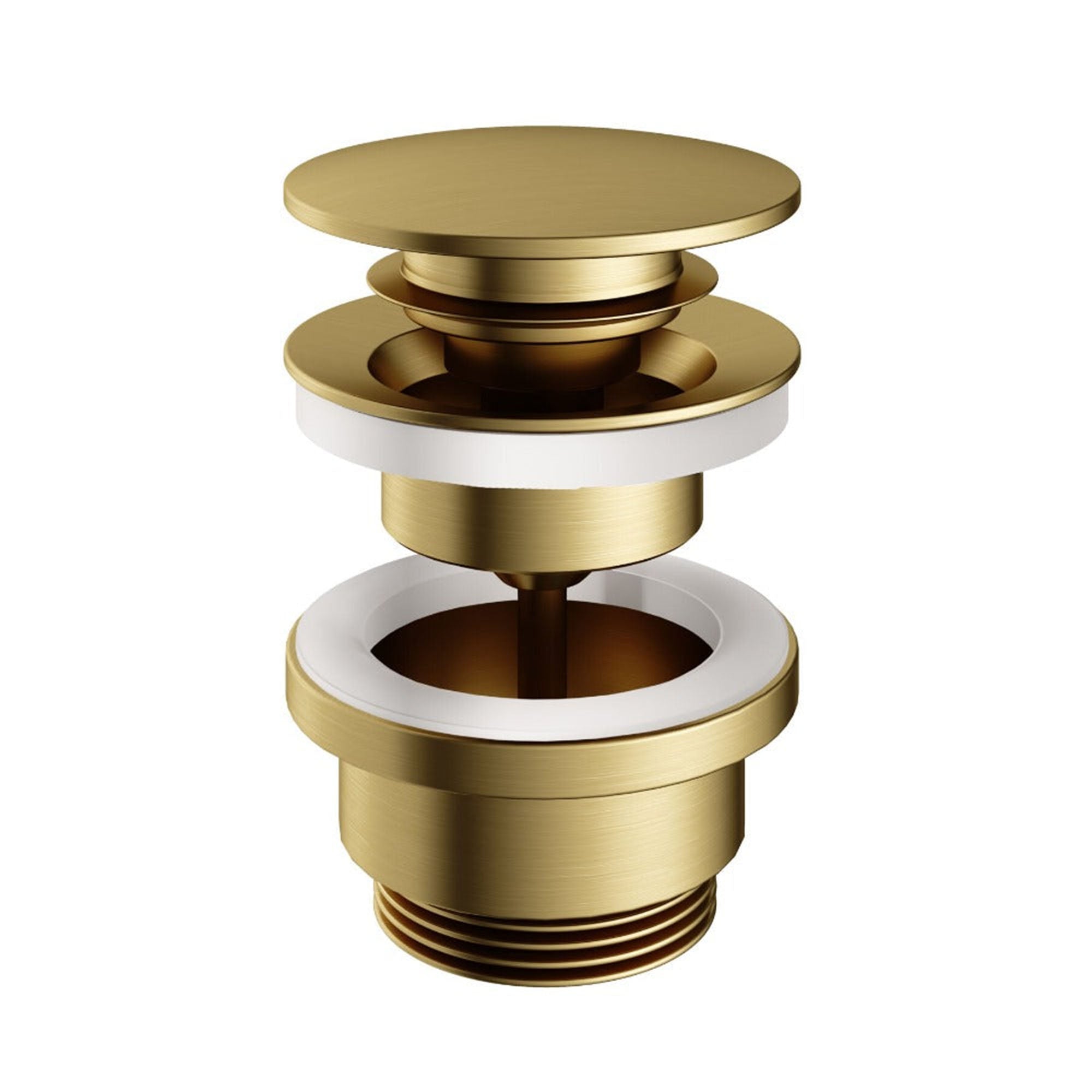 cobber basin click clack waste brushed brass pvd