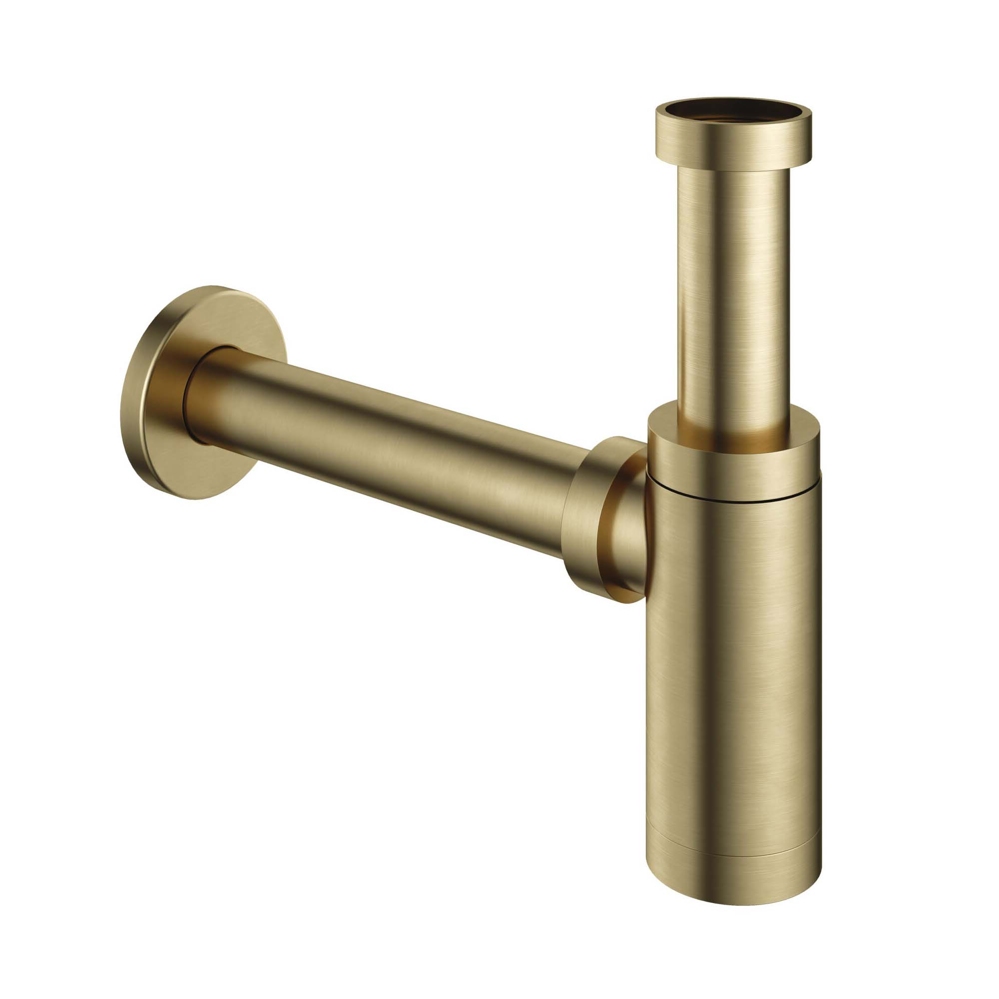 cobber bottle trap brushed brass