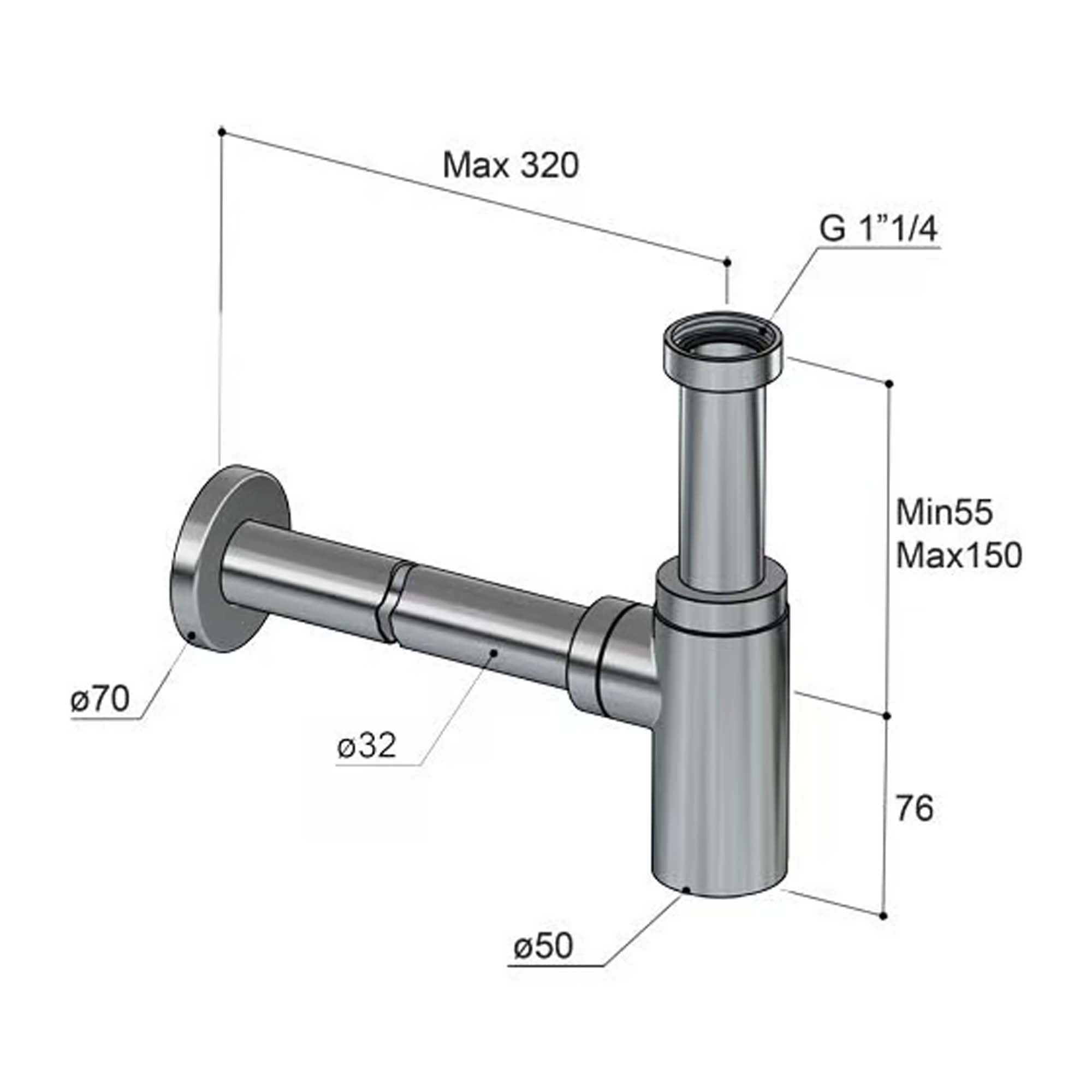 cobber bottle trap dimensions