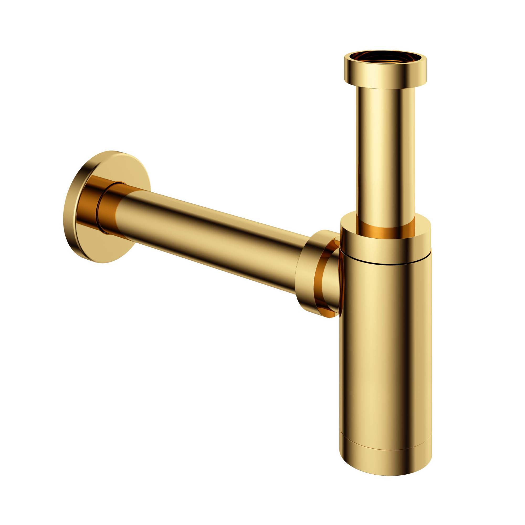 cobber bottle trap polished brass pvd