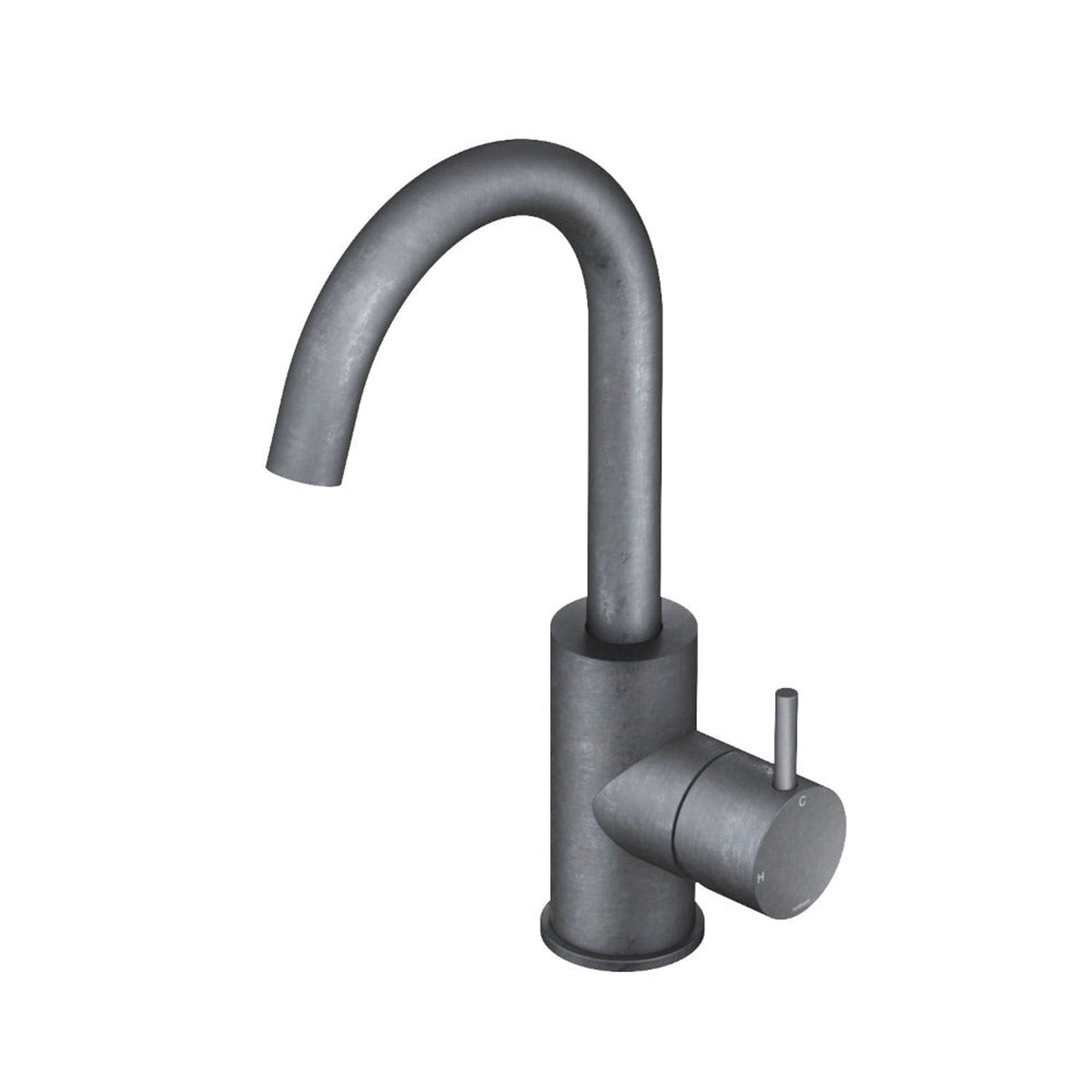 cobber highneck basin mixer aged iron