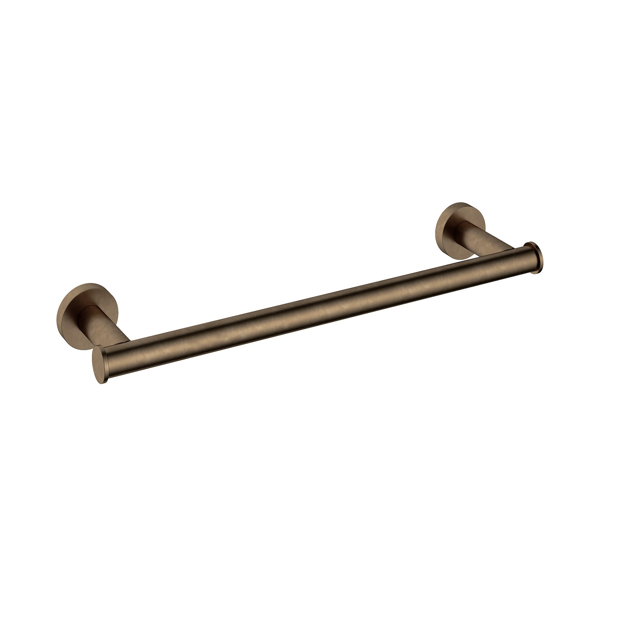 cobber single towel rail 340mm aged brass