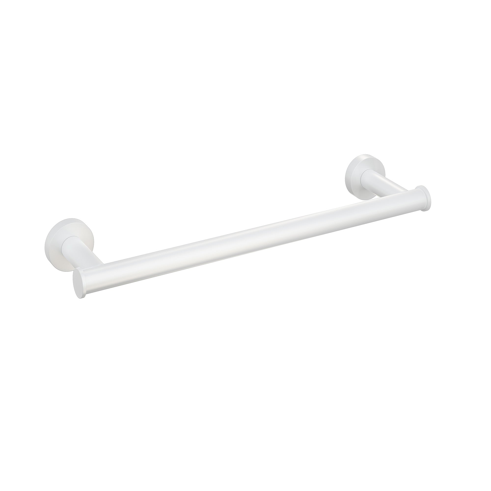 cobber single towel rail 340mm matt white