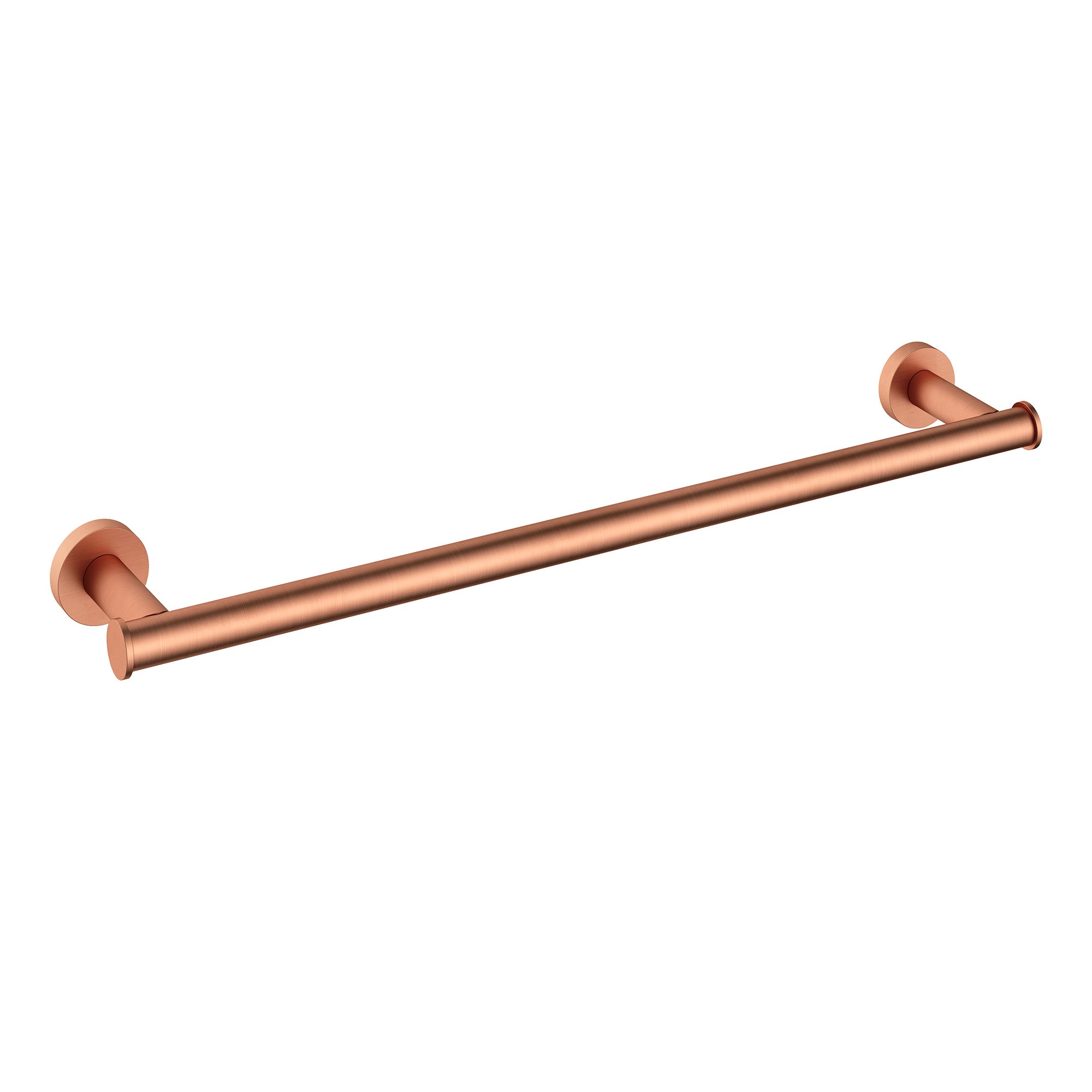 cobber single towel rail 640mm brushed copper