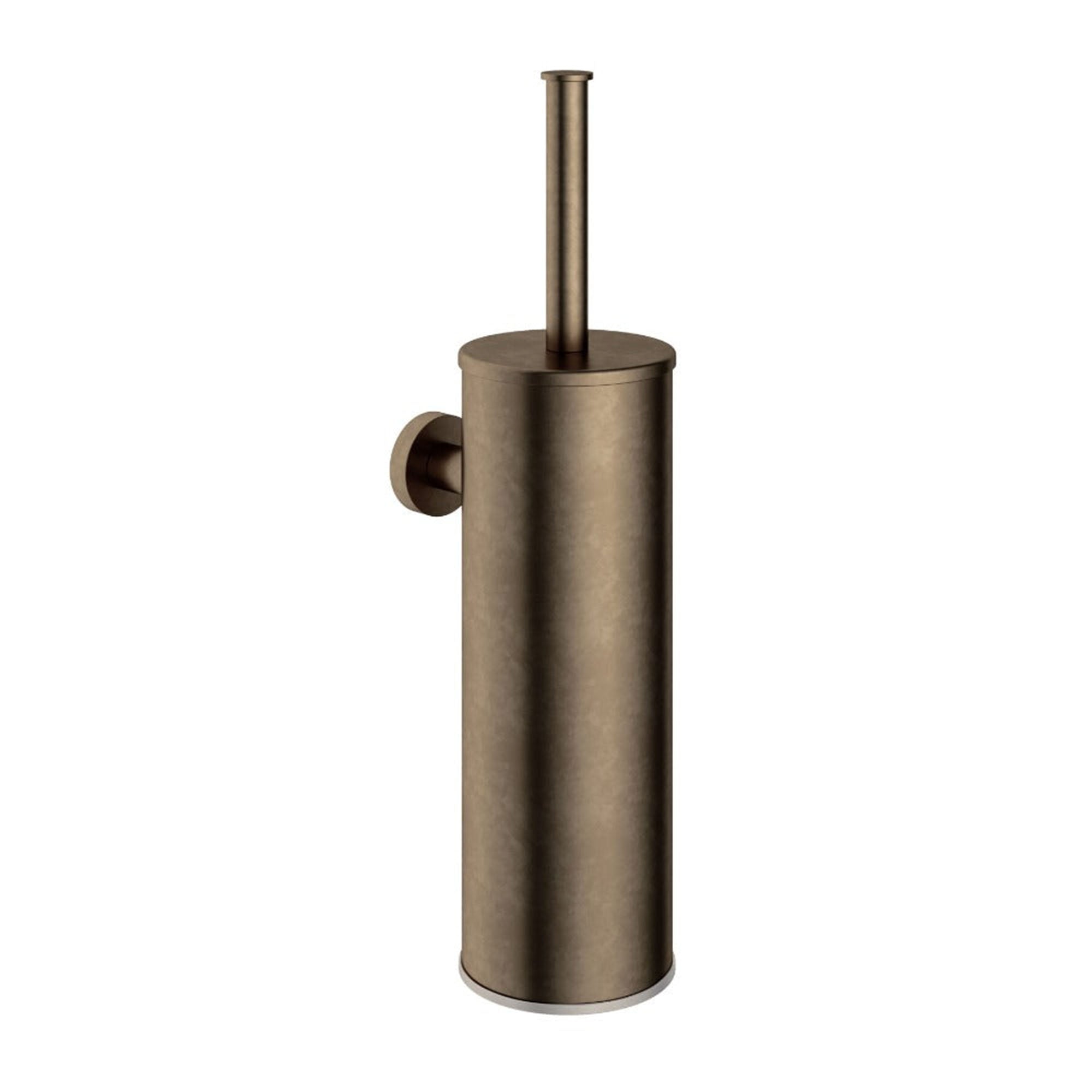 cobber toilet brush holder aged brass