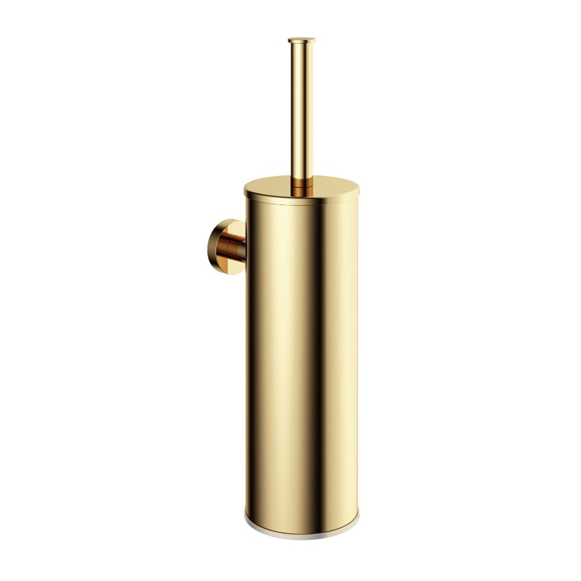 cobber toilet brush holder polished brass