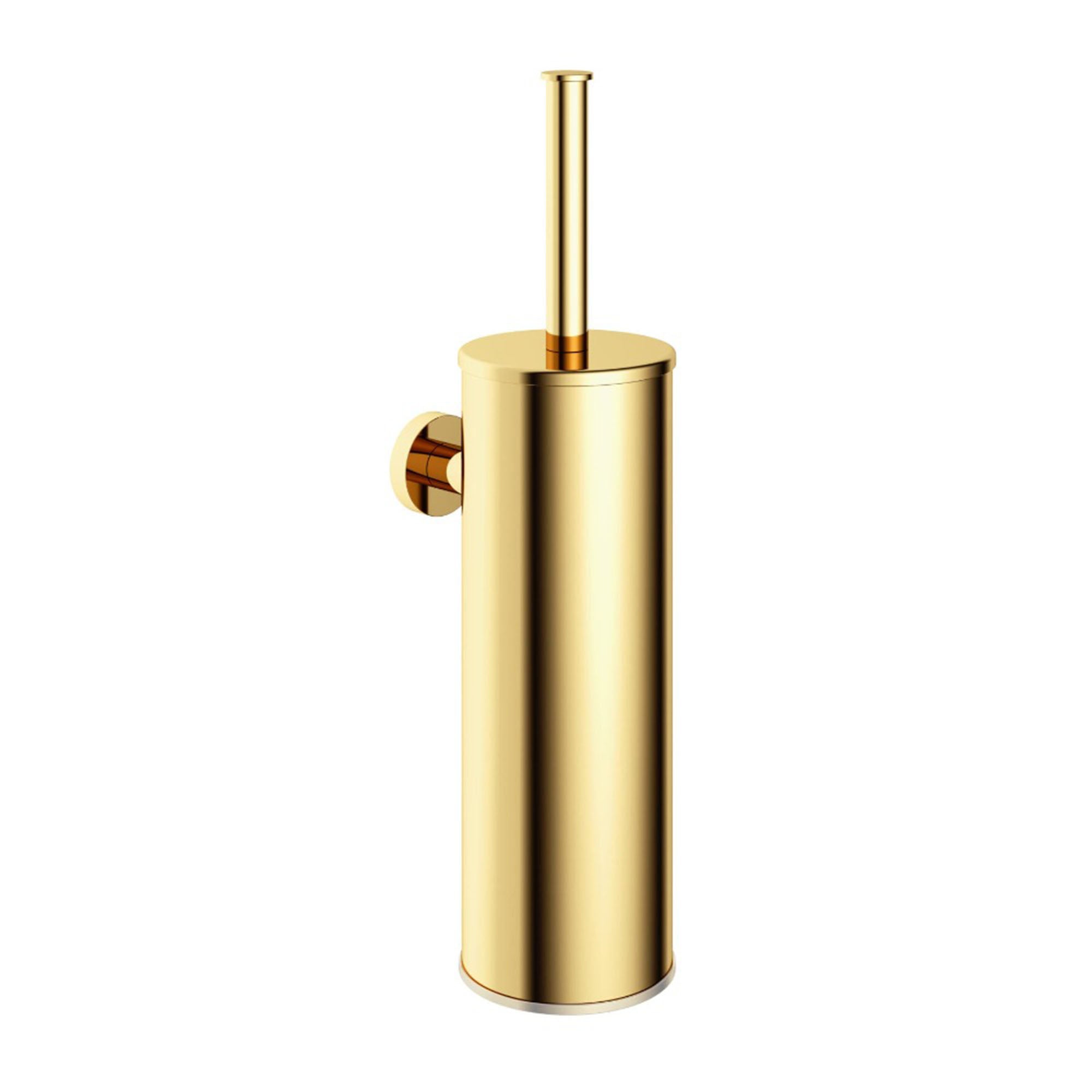 cobber toilet brush holder polished brass pvd