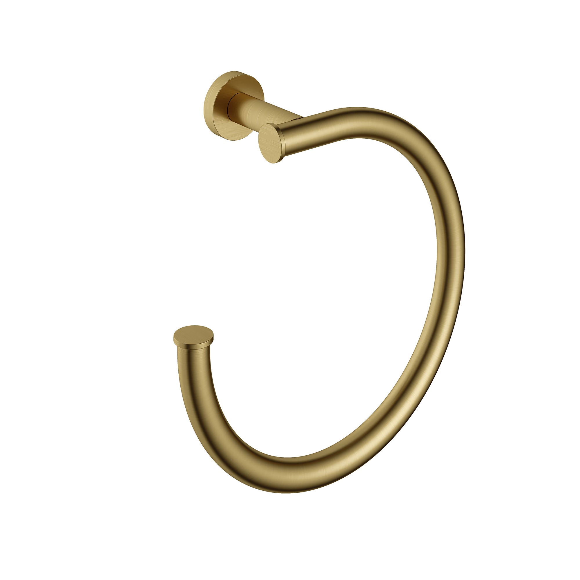 cobber towel ring brushed brass pvd