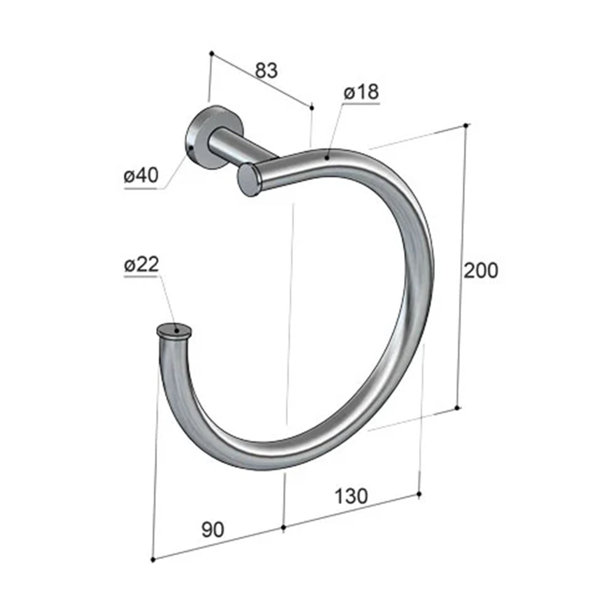 cobber towel ring dimensions