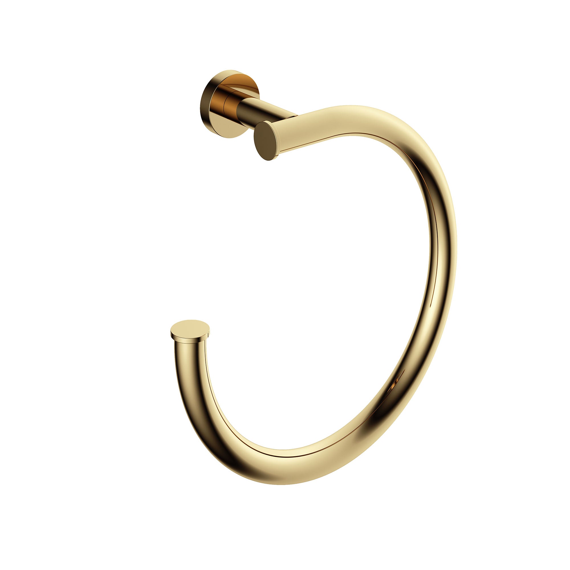 cobber towel ring polished brass