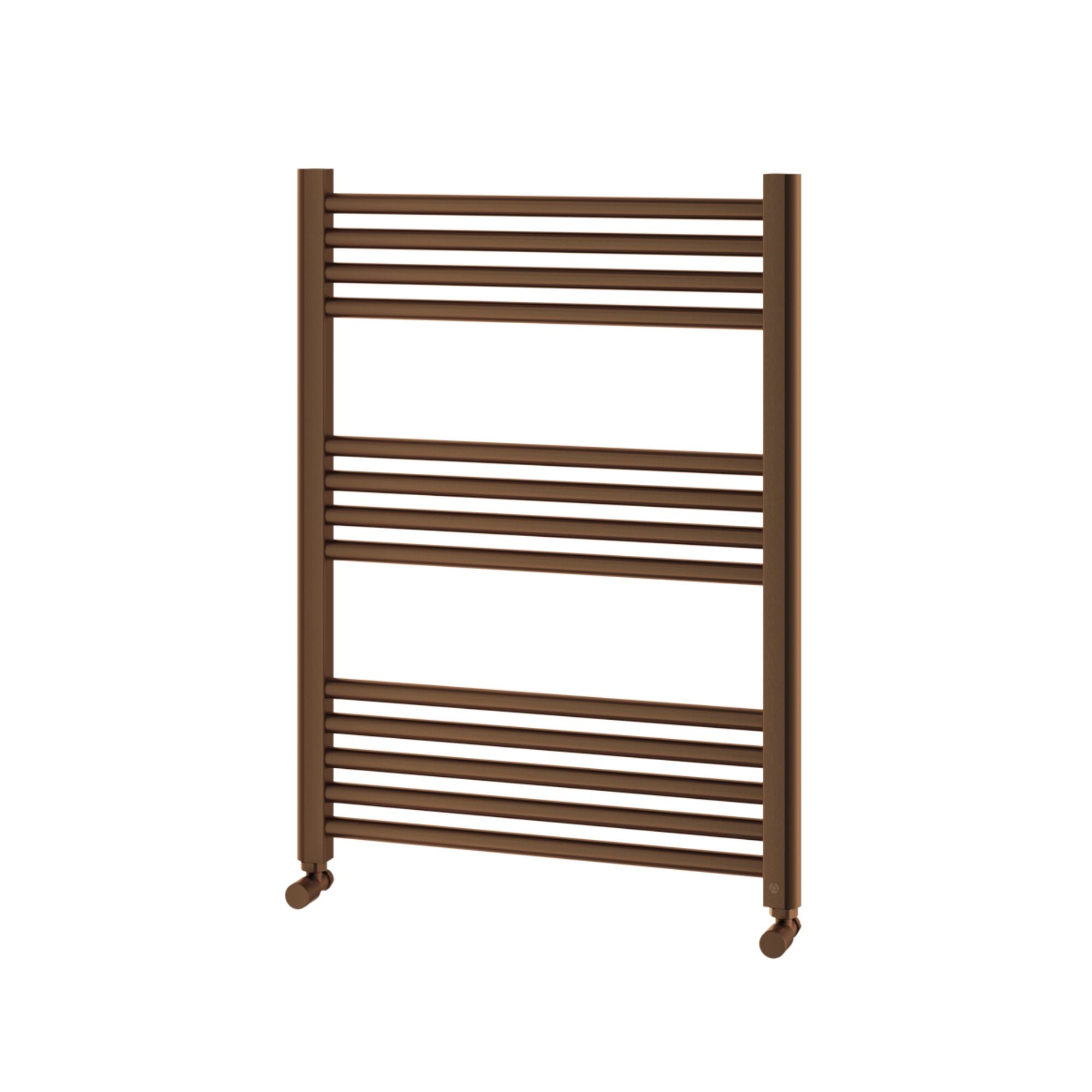 Brushed bronze towel radiator 