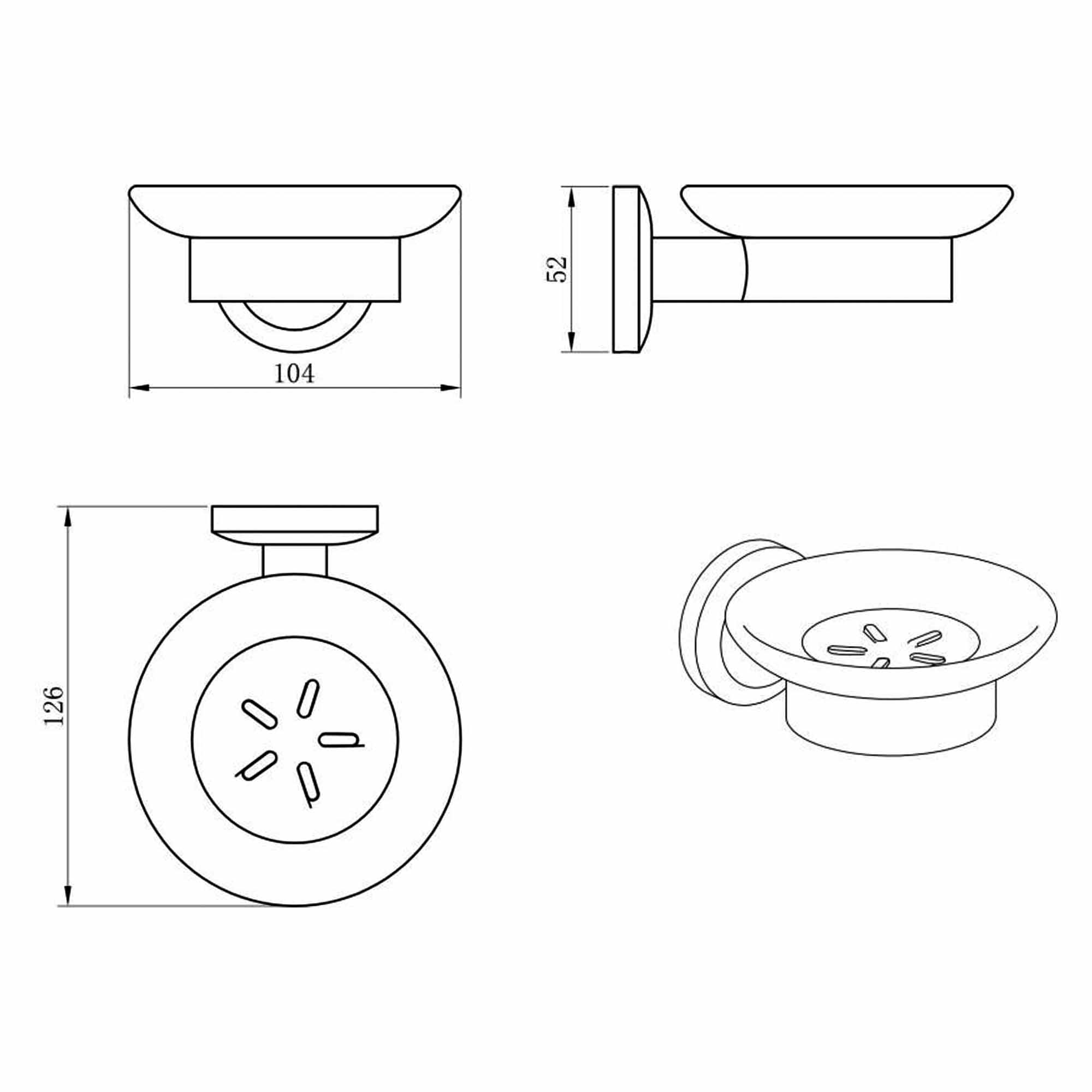 como soap dish dimensions