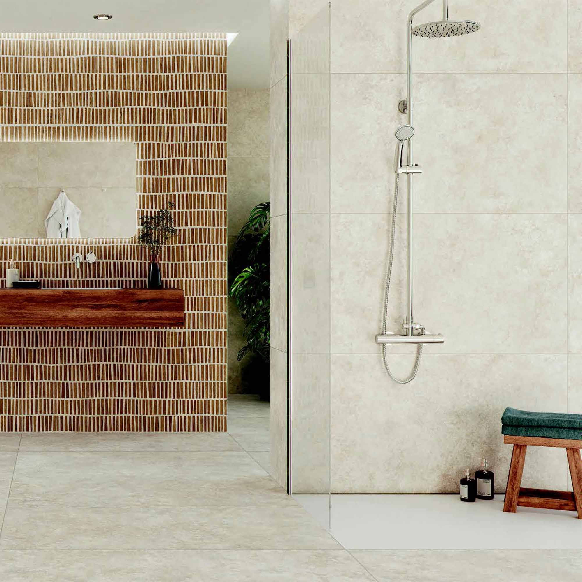 cordoba almond stone effect porcelain tile matt 60x120cm