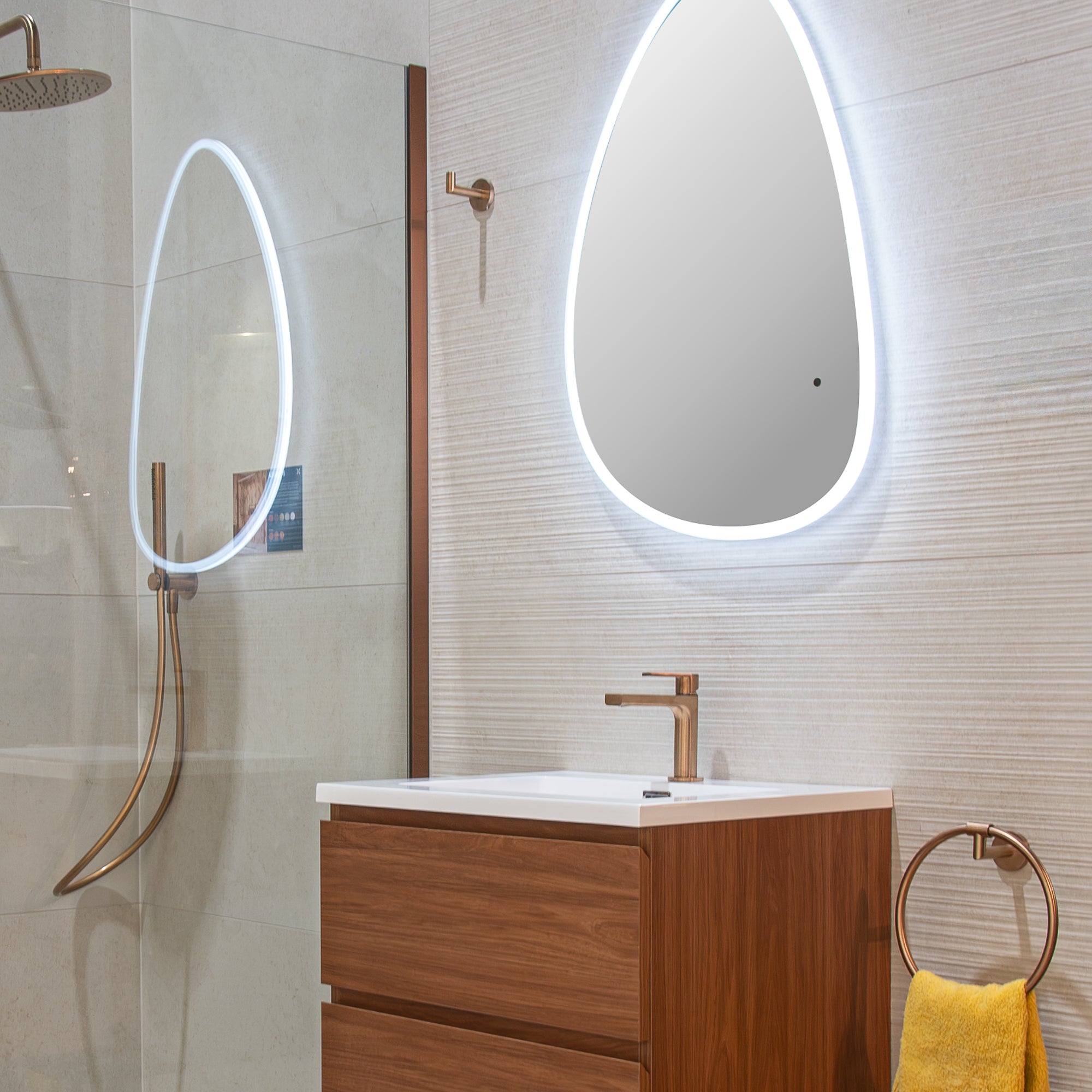 Luna Stone Pearl Ribbed Porcelain Tile 60x120cm Matt