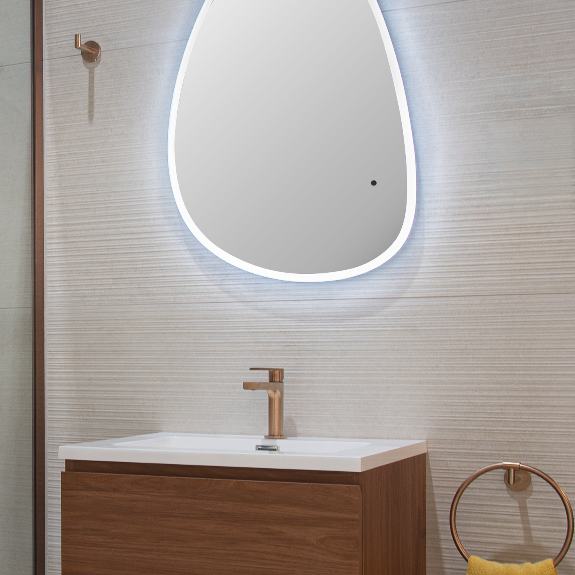 Luna Stone Pearl Ribbed Porcelain Tile 60x120cm Matt