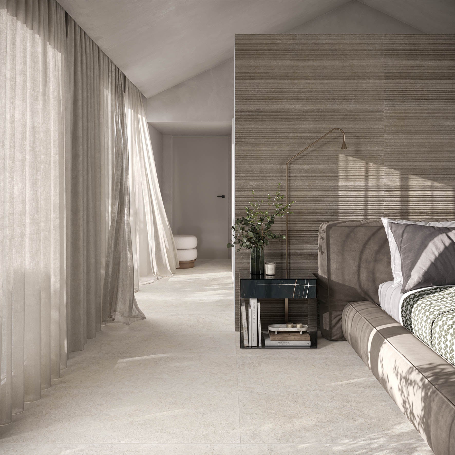 Luna Stone Pearl Porcelain Tile 60x120cm Matt