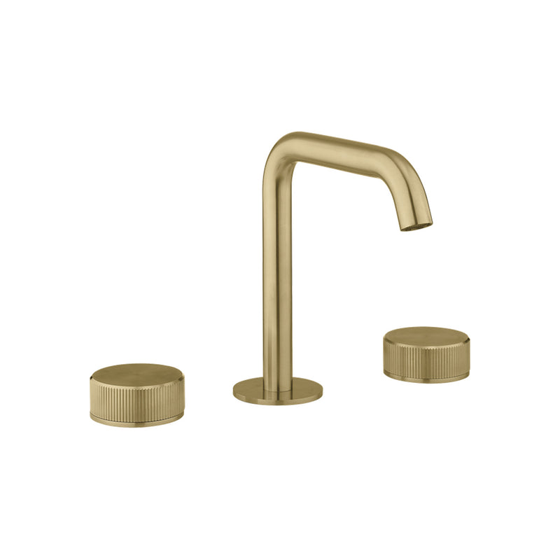 Crosswater 3ONE6 3 Hole Deck Mounted Basin Mixer Tap Brushed Brass