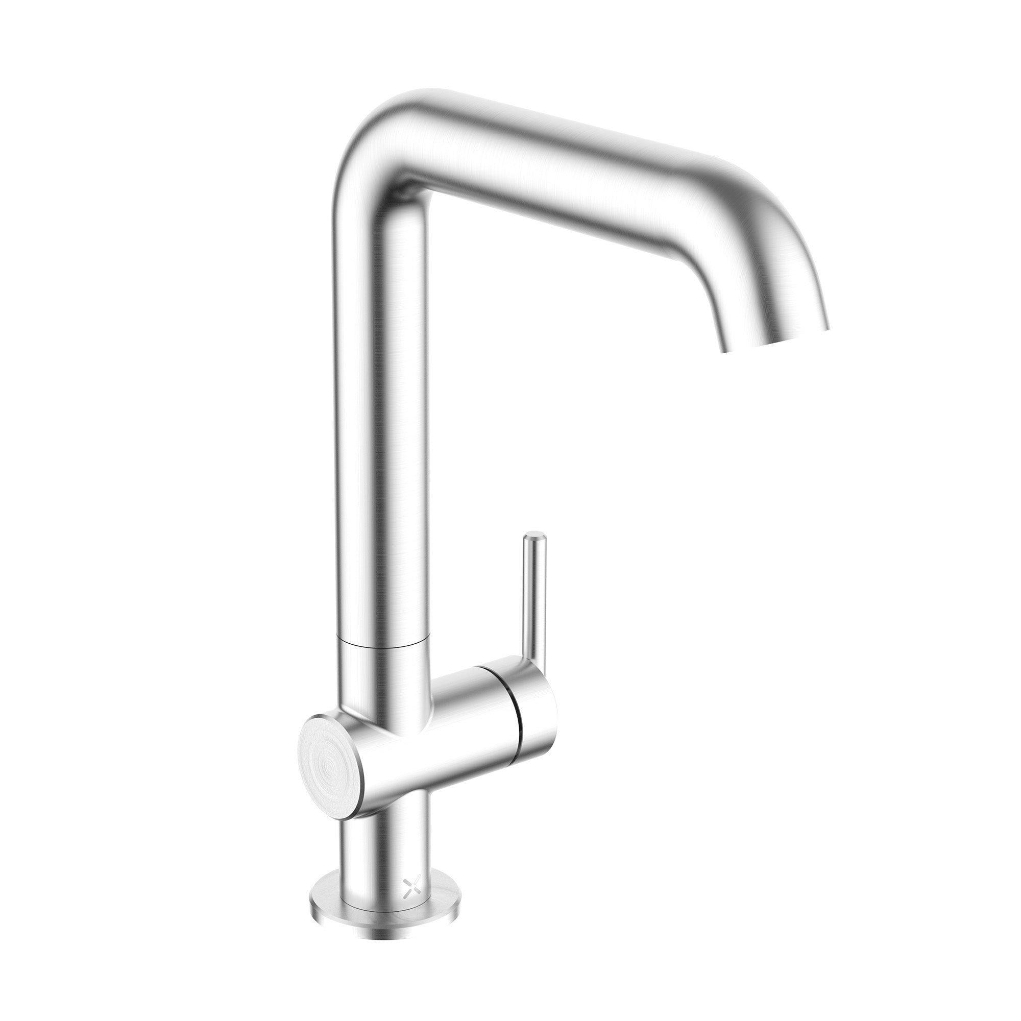crosswater 3one6 lever tall basin mixer tap with swivel spout 316 stainless steel