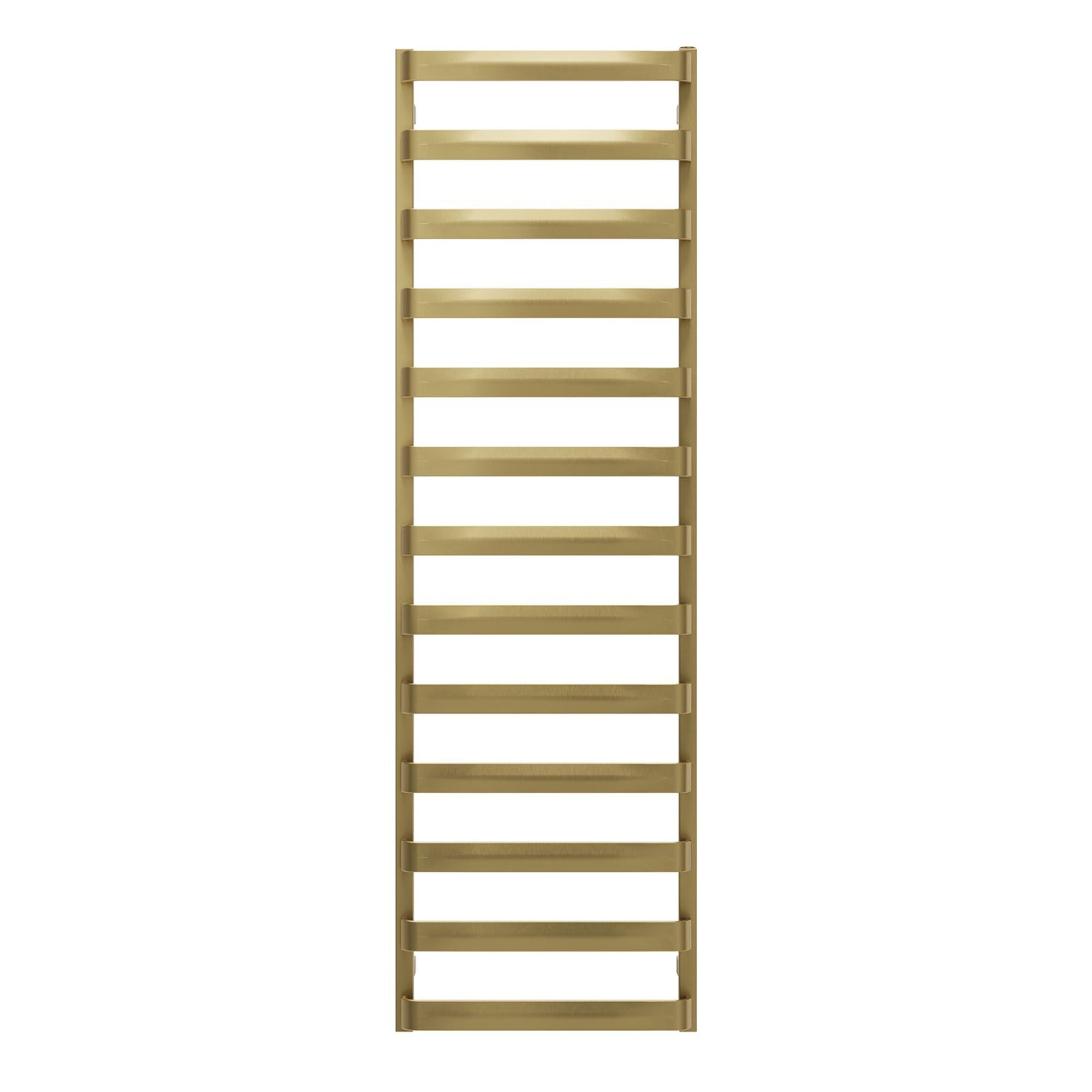 crosswater air heated towel rail 500x1630mm brushed brass