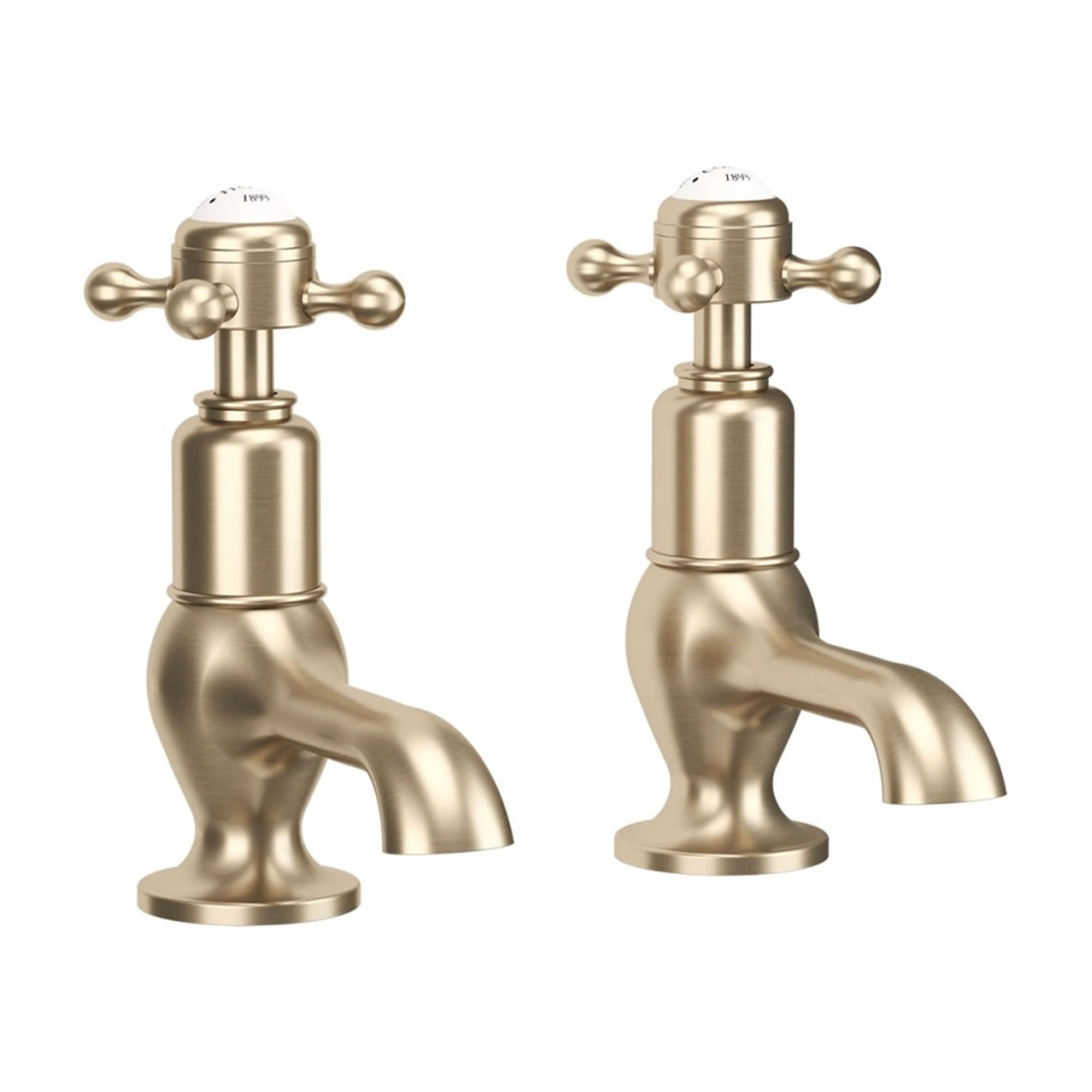 crosswater belgravia cloakroom basin pillar taps brushed brass