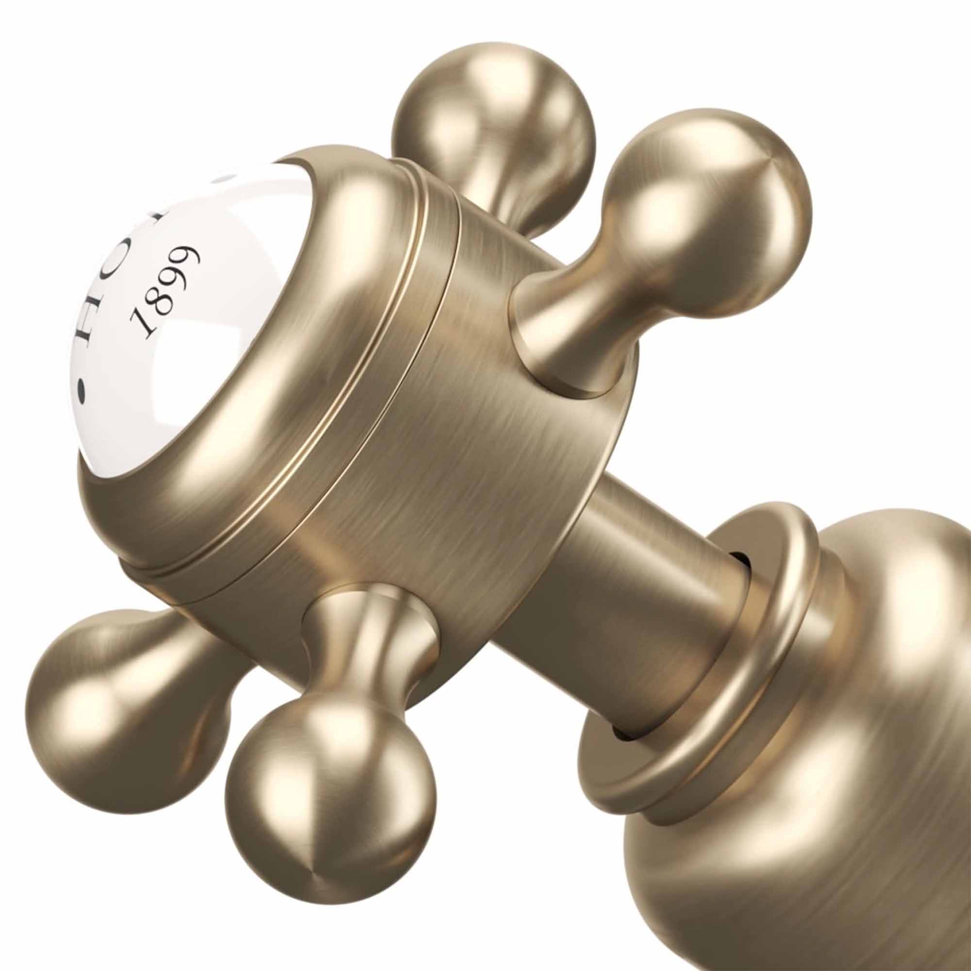 crosswater belgravia high neck basin mono tap and waste brushed brass