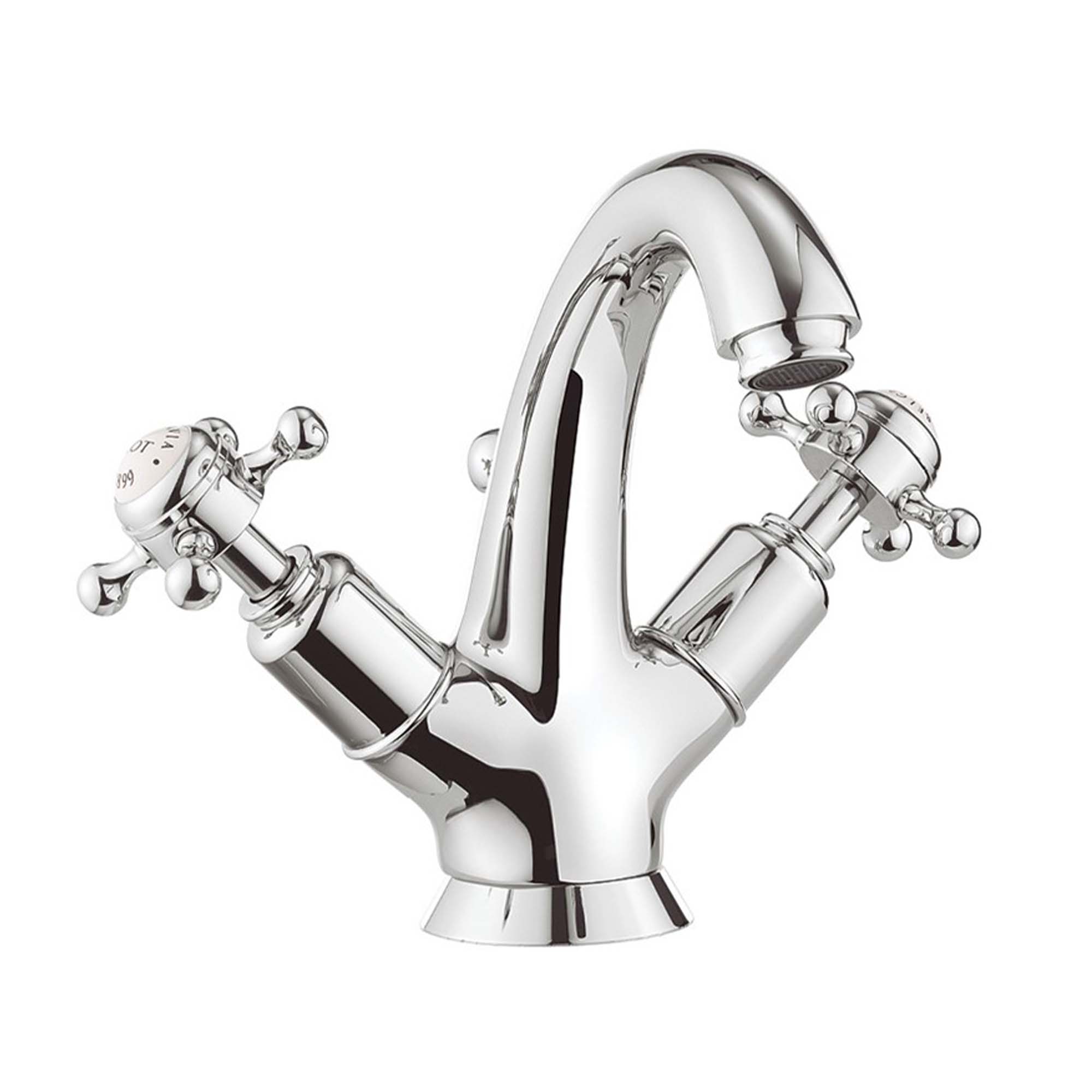 crosswater belgravia high neck basin mono tap and waste chrome