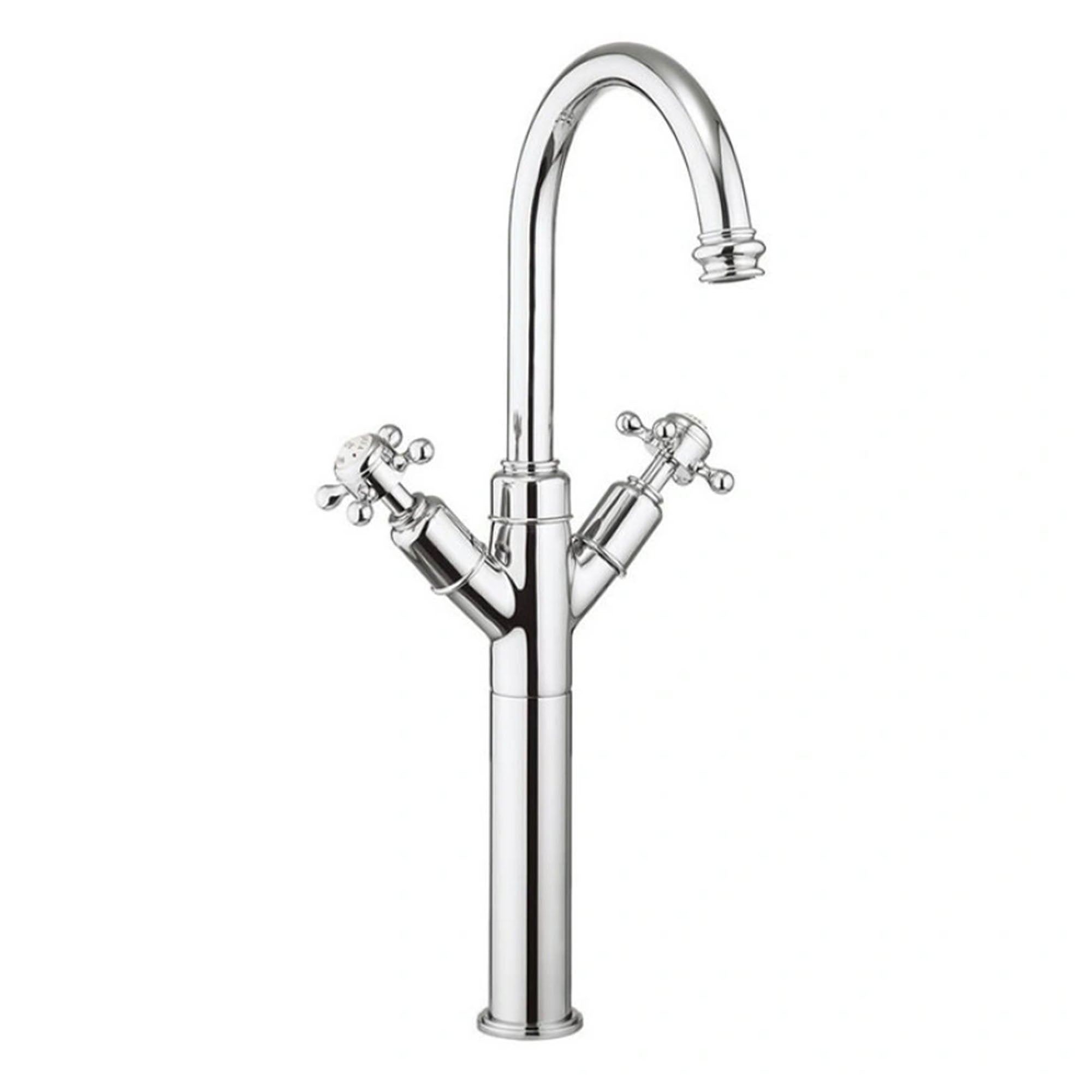 crosswater belgravia tall basin mixer tap mono chrome