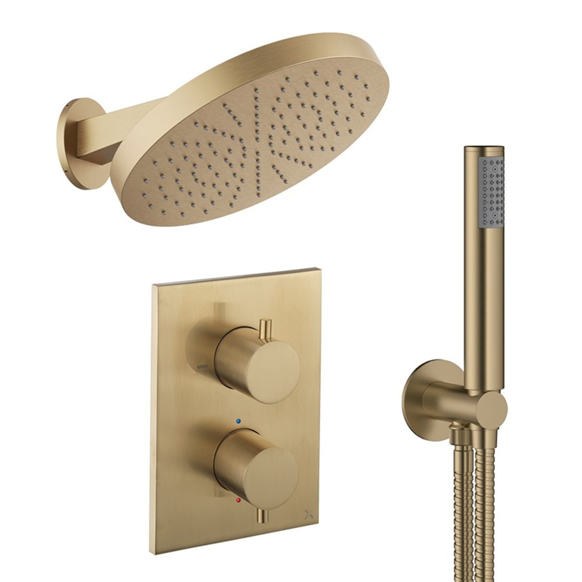 crosswater crossbox shower set 8 brushed brass