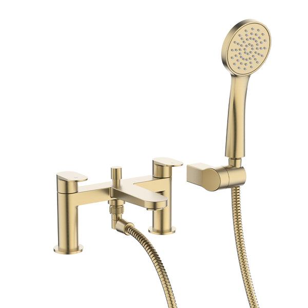 crosswater drift bath shower mixer brushed brass