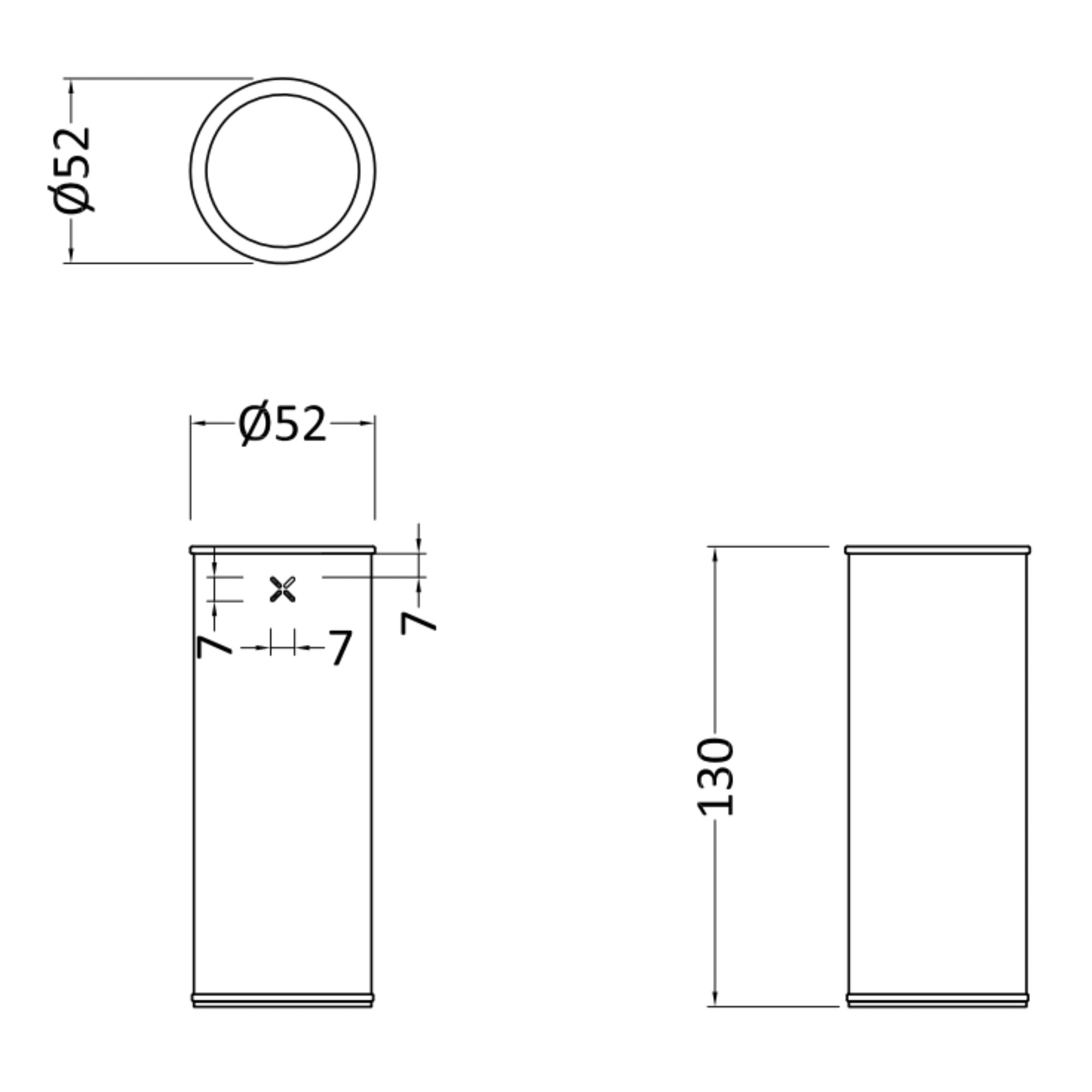 Crosswater MPRO Freestanding Tumbler Holder Technical Drawing