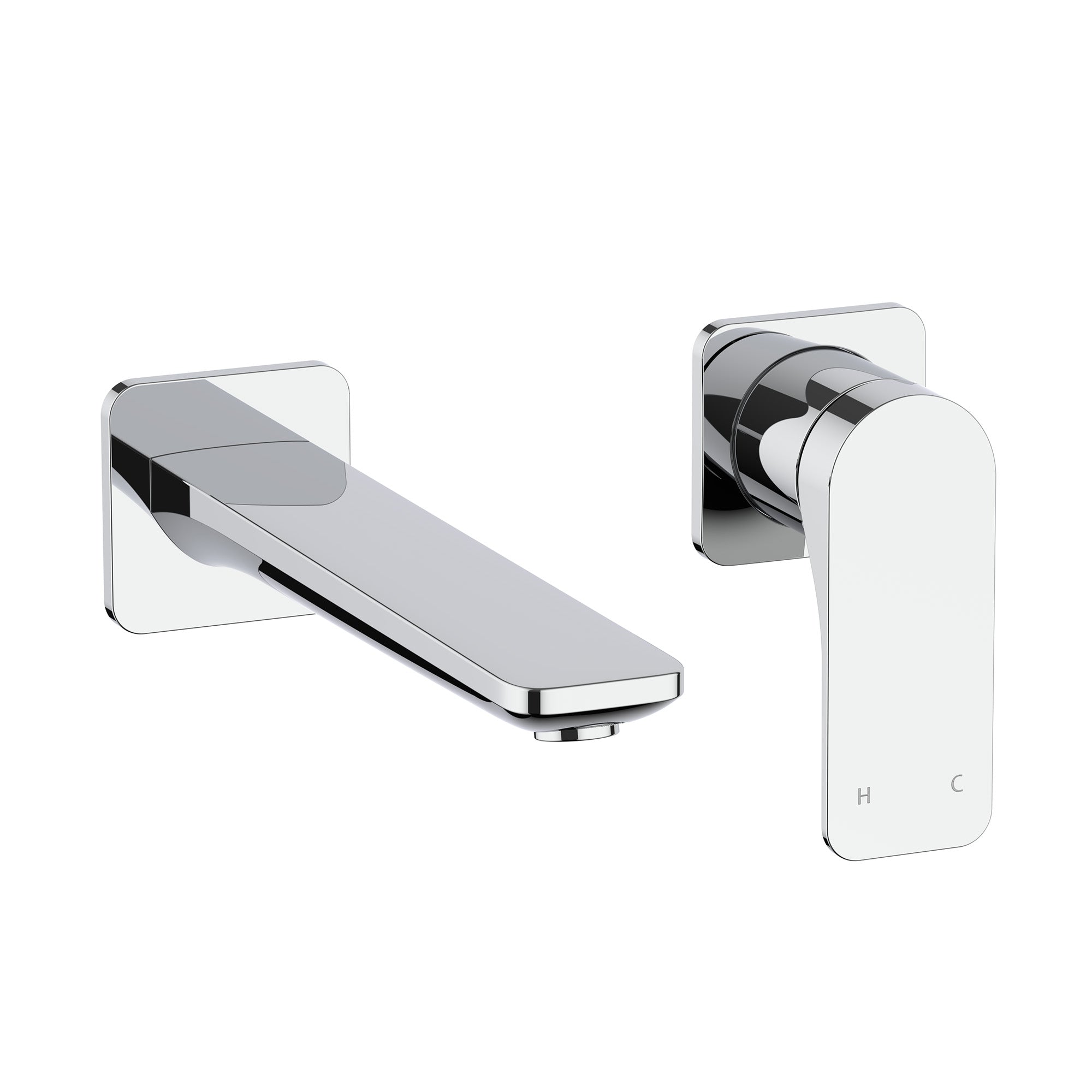 crosswater fuse 2 hole wall mounted basin mixer tap chrome