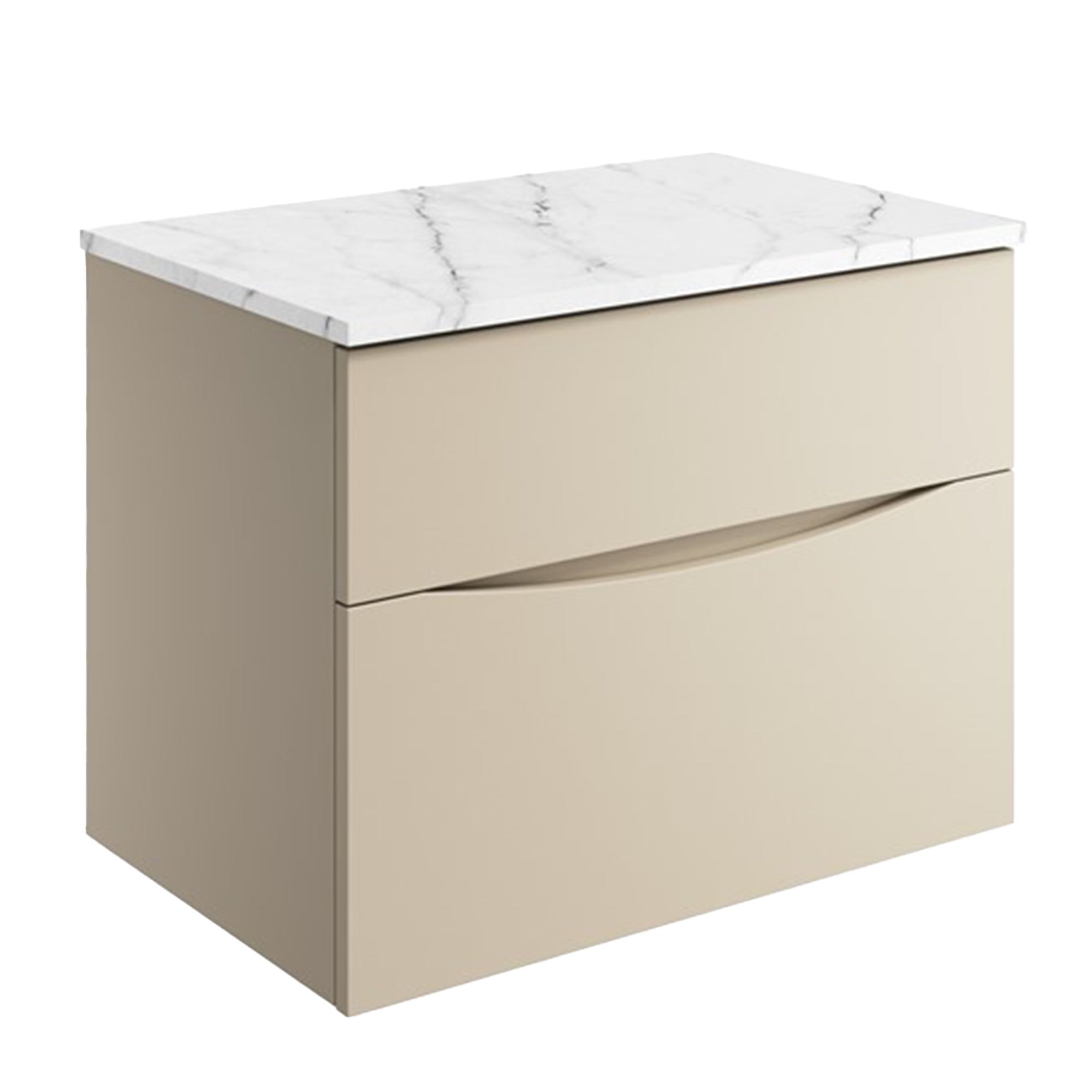 crosswater glide II 700 wall hung vanity unit with carrara marble worktop warm stone deluxe bathrooms