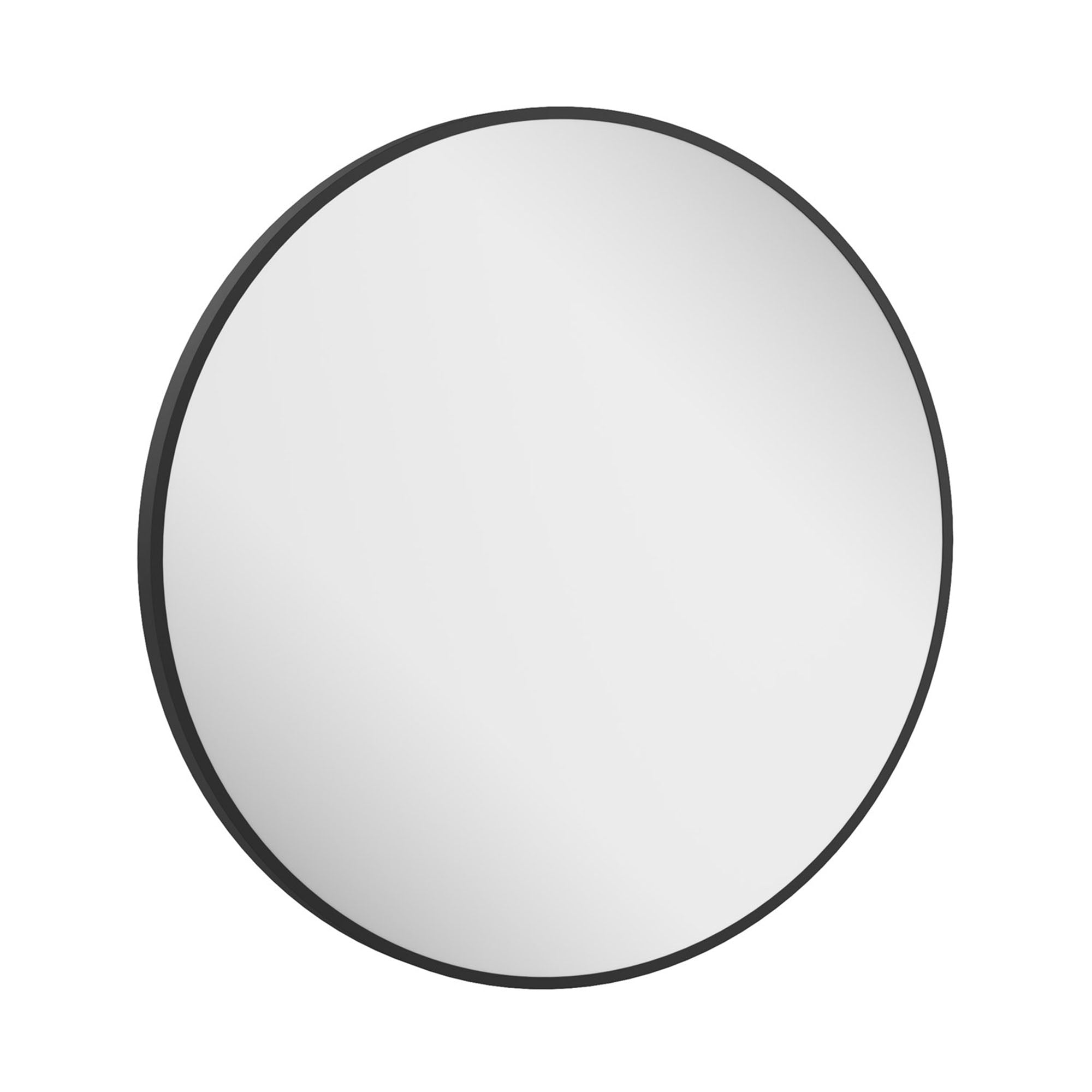 crosswater infinity framed non led round mirror 700mm matt black