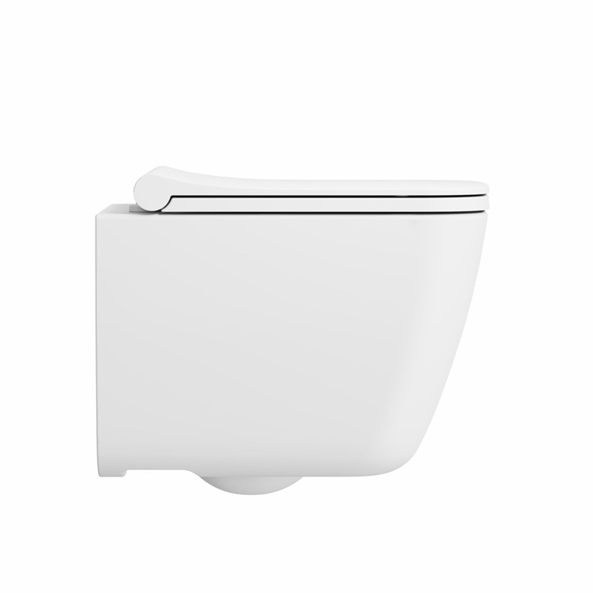 crosswater libra wall hung wc pan and slim square seat matt white