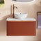 Crosswater Mada Wall Mounted Vanity Unit With Carrara Worktop - Soft Clay