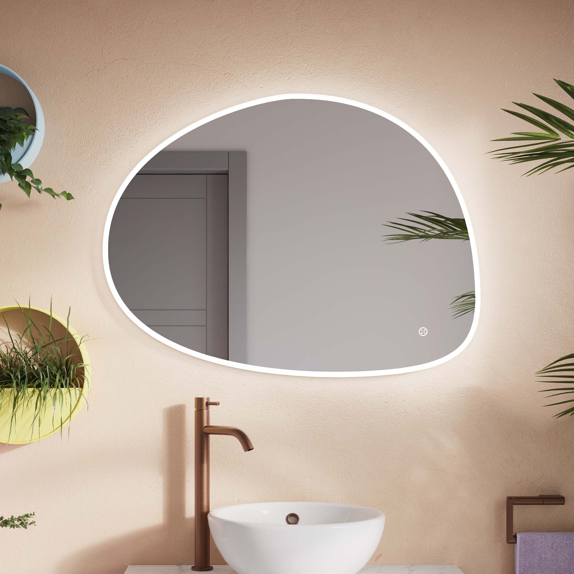 crosswater mada led bathroom mirror 600x800mm landscape