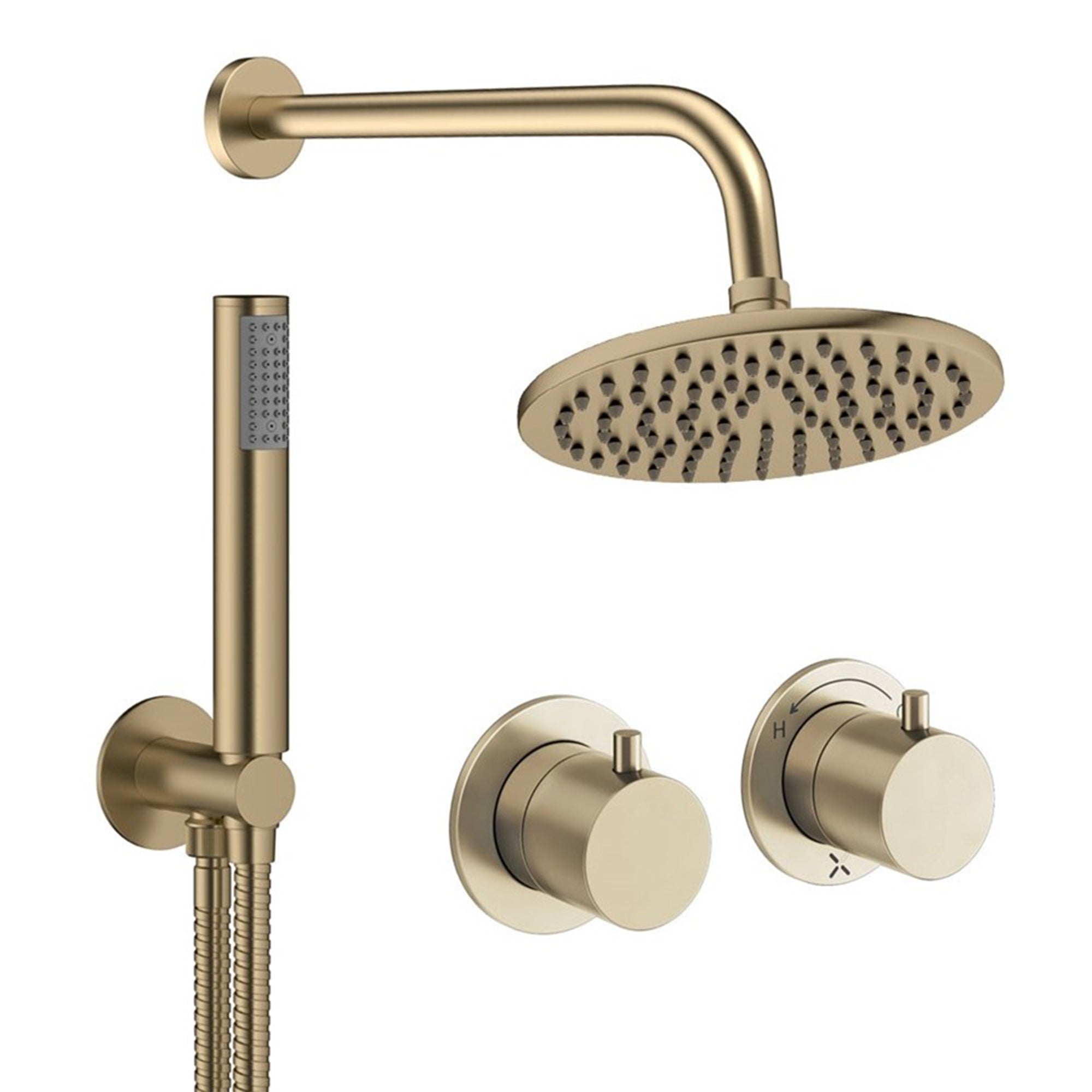 crosswater module shower set 1 200mm brushed brass