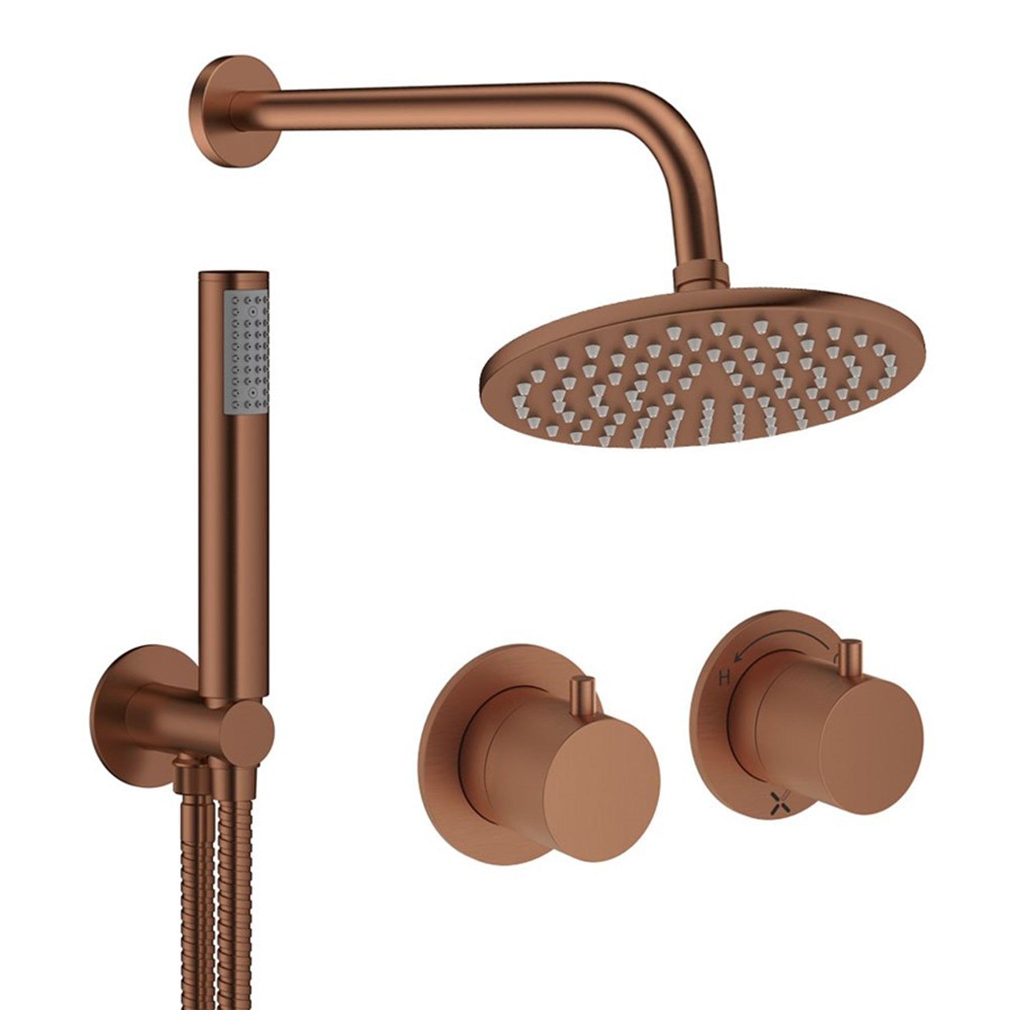 crosswater module shower set 1 200mm brushed bronze